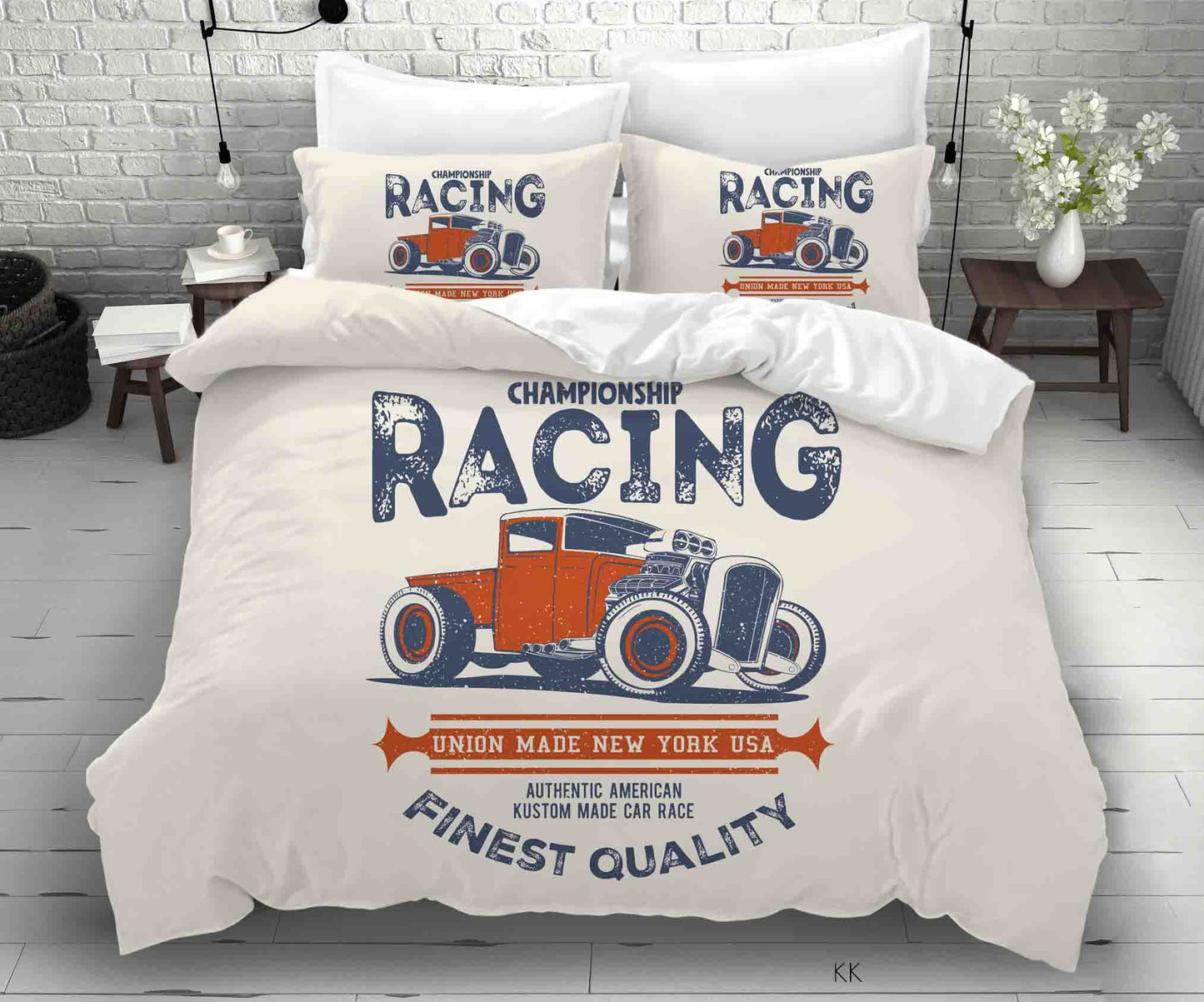 3D Automobile Letter Quilt Cover Set Bedding Set Duvet Cover Pillowcase 380