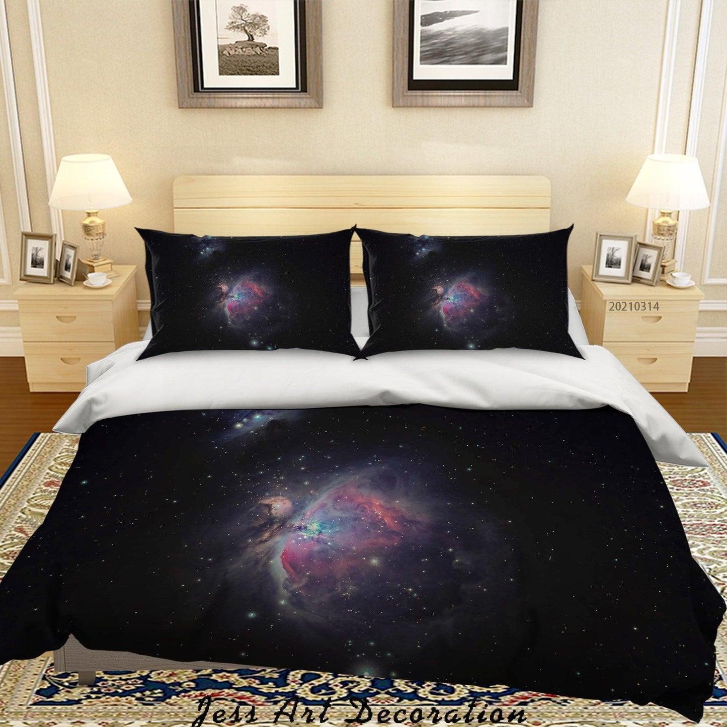 3D Black Space Stars Quilt Cover Set Bedding Set Duvet Cover Pillowcases 127