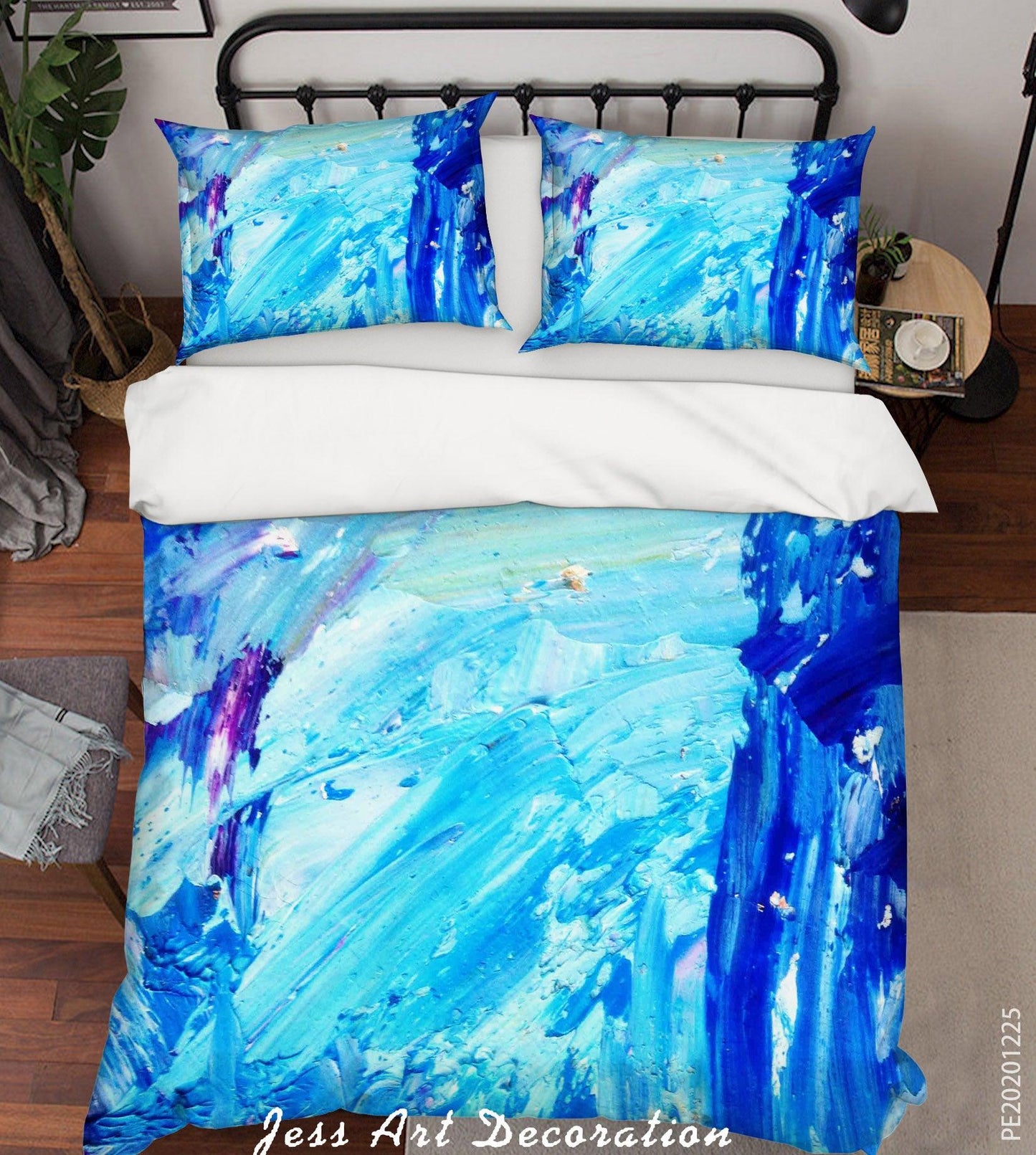 3D Abstract Blue Graffiti Quilt Cover Set Bedding Set Duvet Cover Pillowcases 53