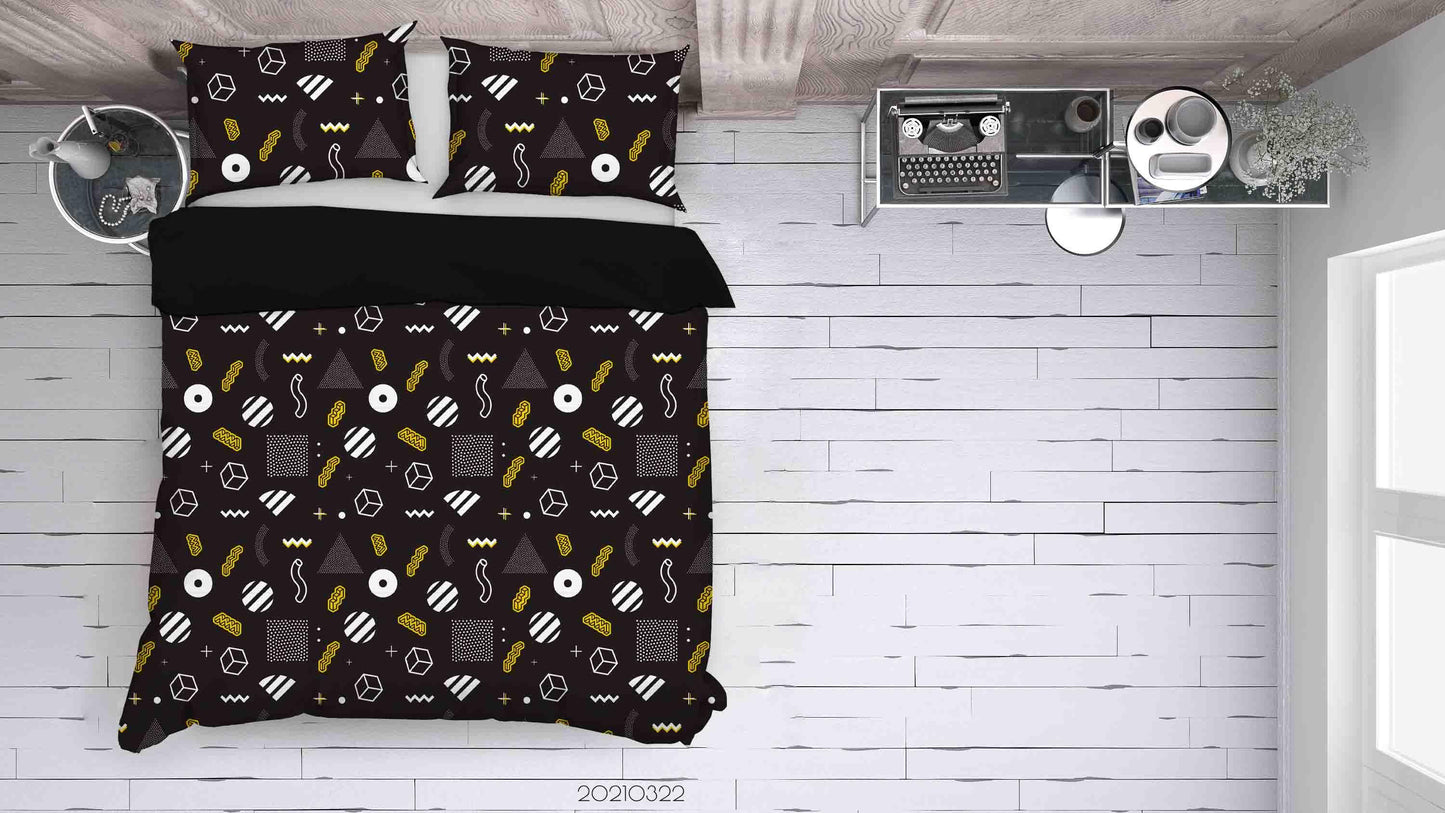 3D Abstract Geometric Pattern Quilt Cover Set Bedding Set Duvet Cover Pillowcases 111
