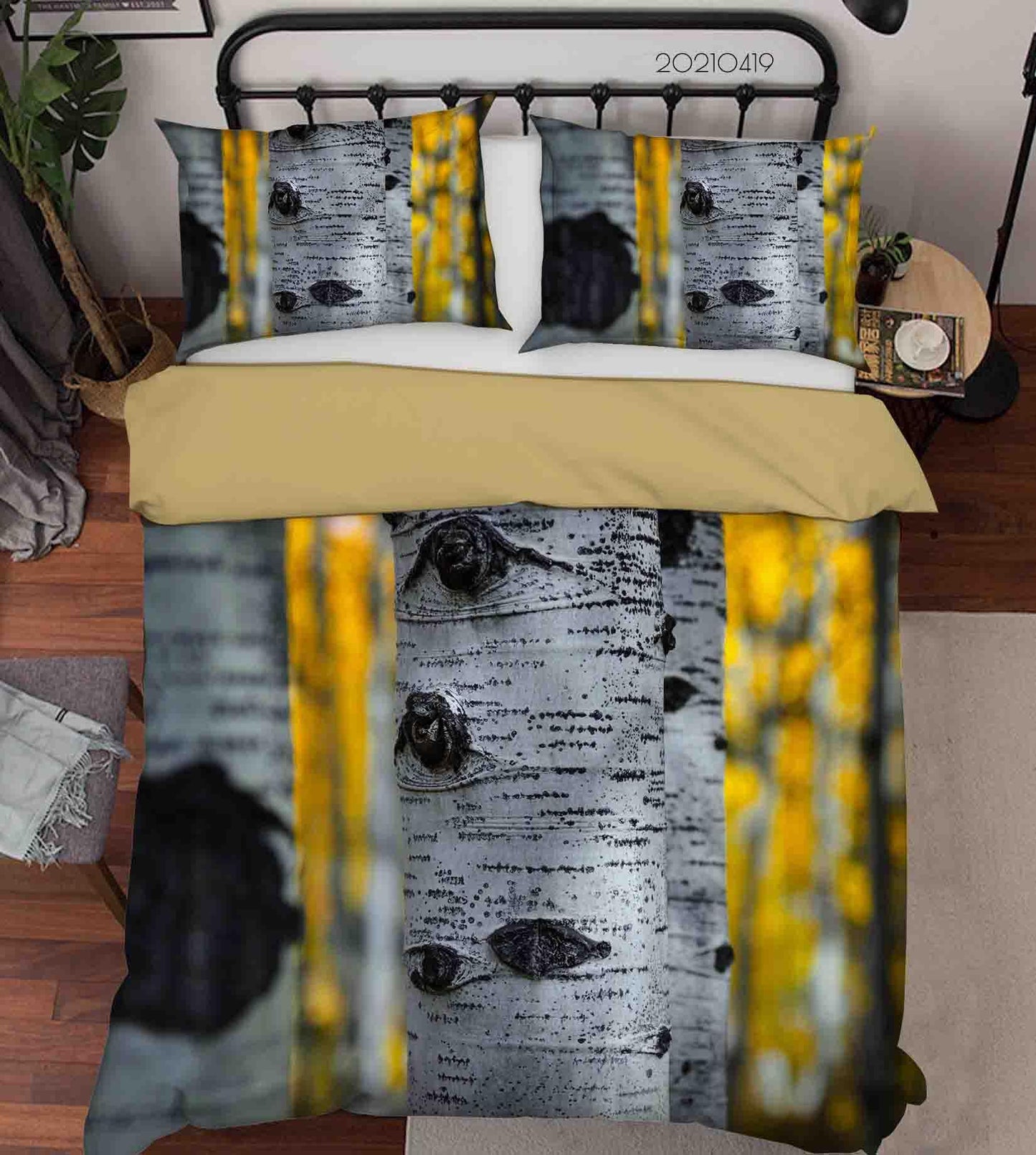 3D Birch Forest Landscape Quilt Cover Set Bedding Set Duvet Cover Pillowcases 189