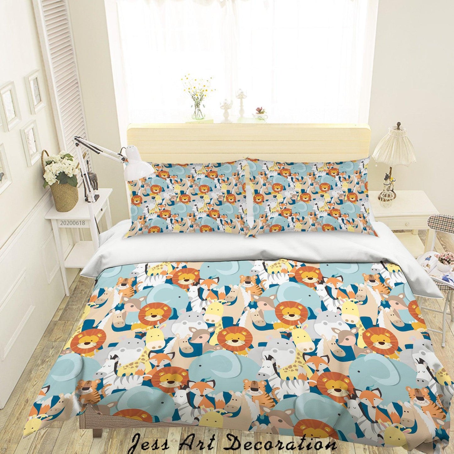 3D Cartoon Animal Quilt Cover Set Bedding Set Duvet Cover Pillowcases SF67