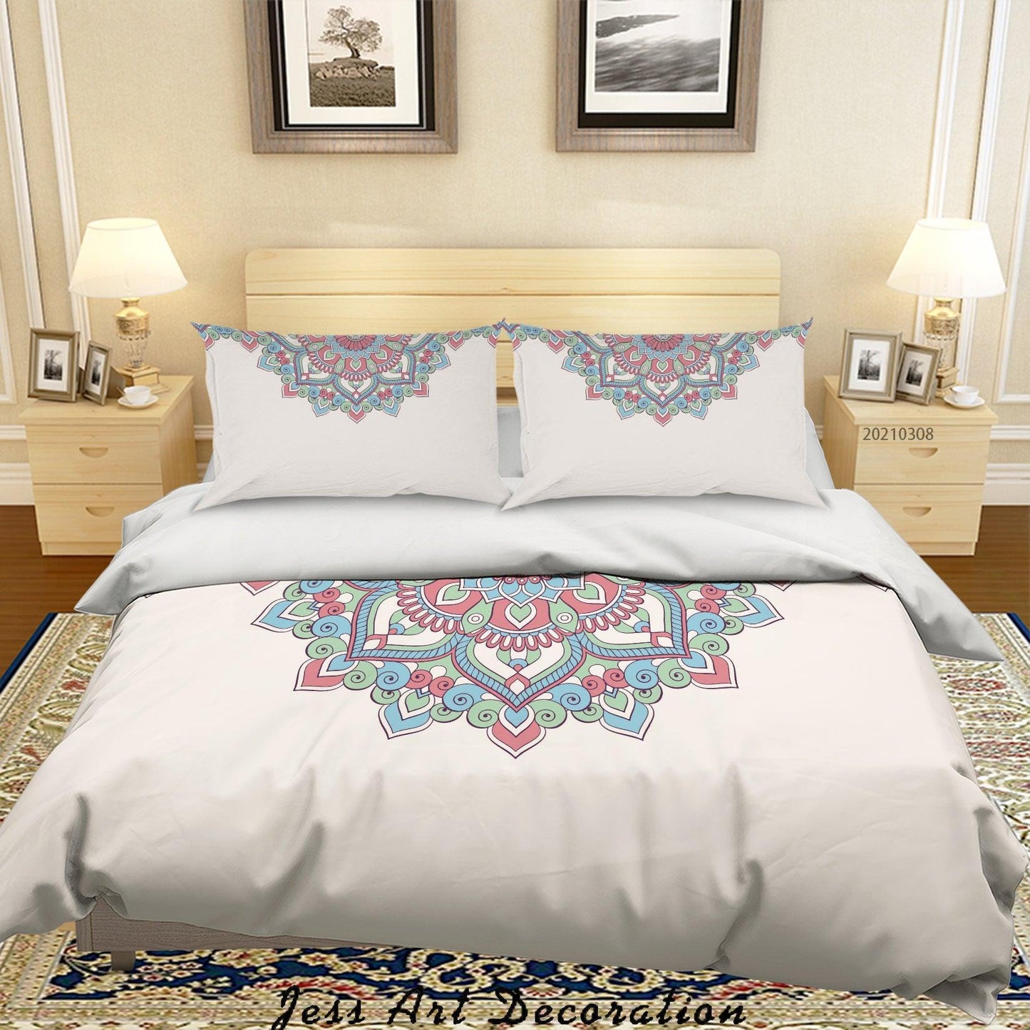 3D Abstract Floral Quilt Cover Set Bedding Set Duvet Cover Pillowcases 29