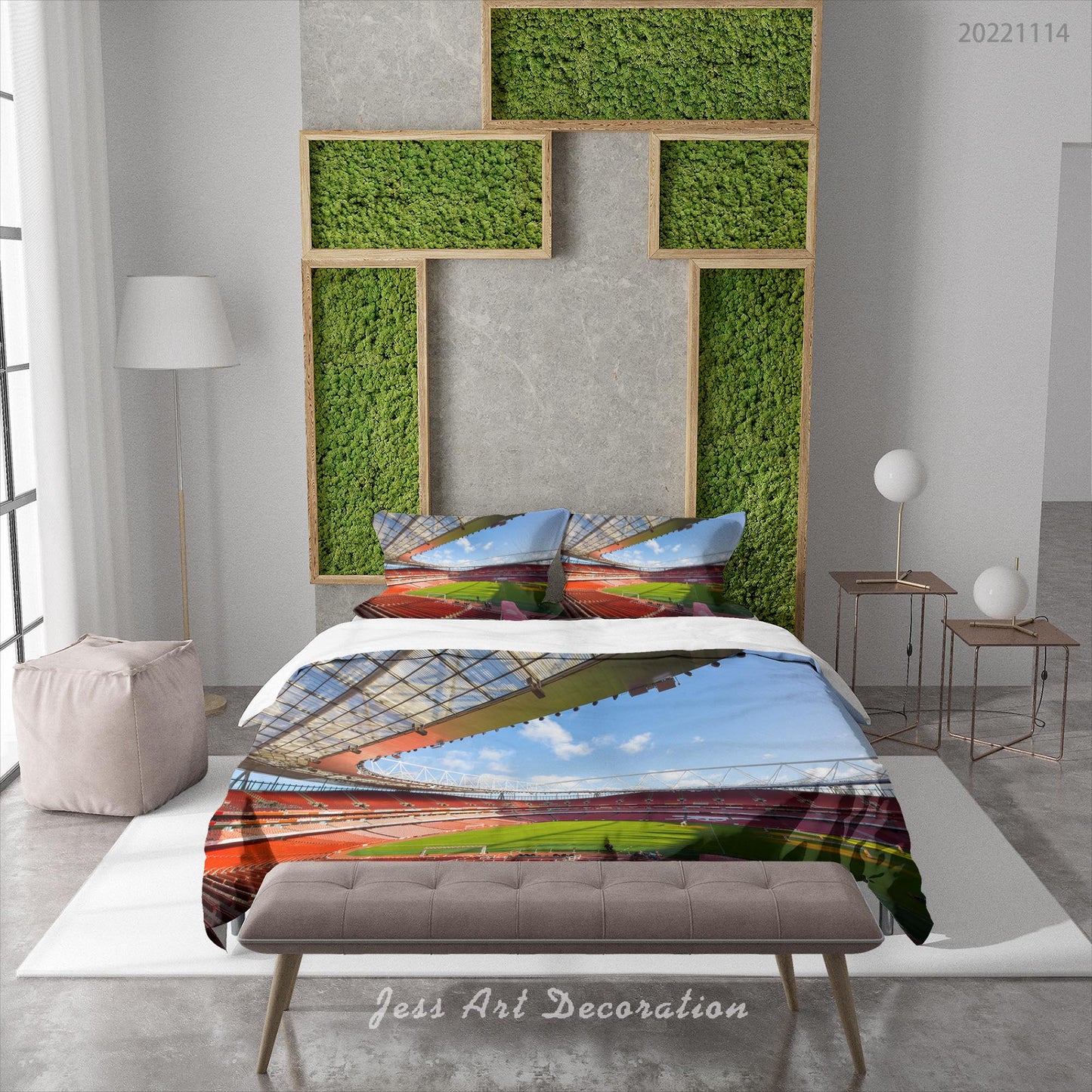 3D Arsenal FC Bluesky Cloud Quilt Cover Set Bedding Set Duvet Cover Pillowcase 887