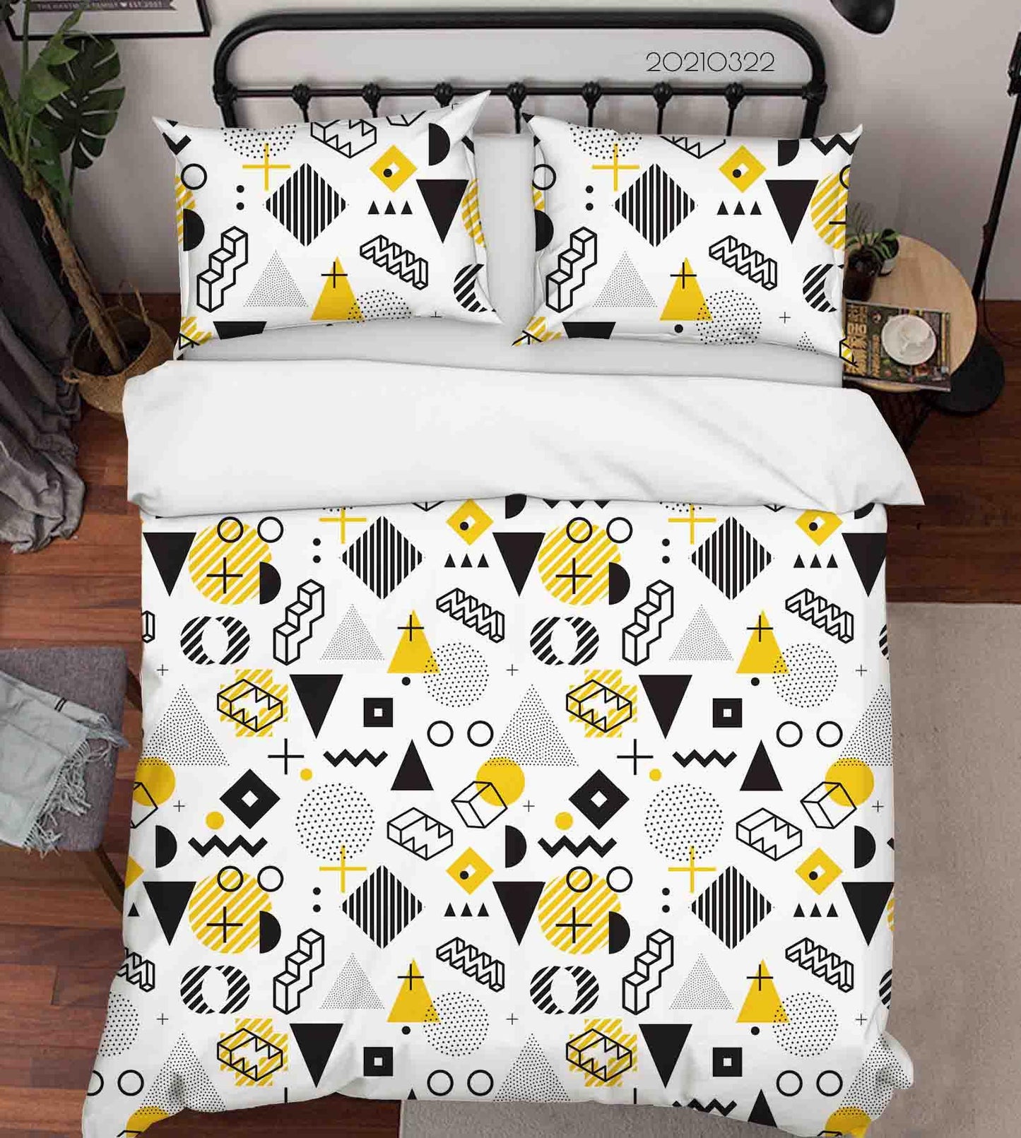3D Abstract Geometric Pattern Quilt Cover Set Bedding Set Duvet Cover Pillowcases 120