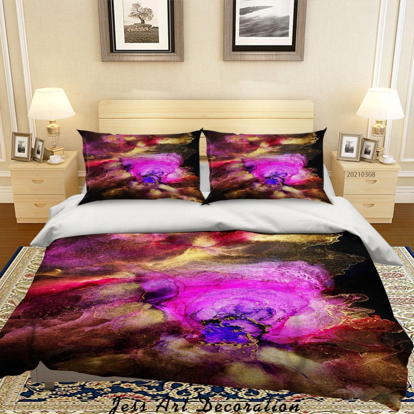 3D Abstract Color Marble Quilt Cover Set Bedding Set Duvet Cover Pillowcases 304