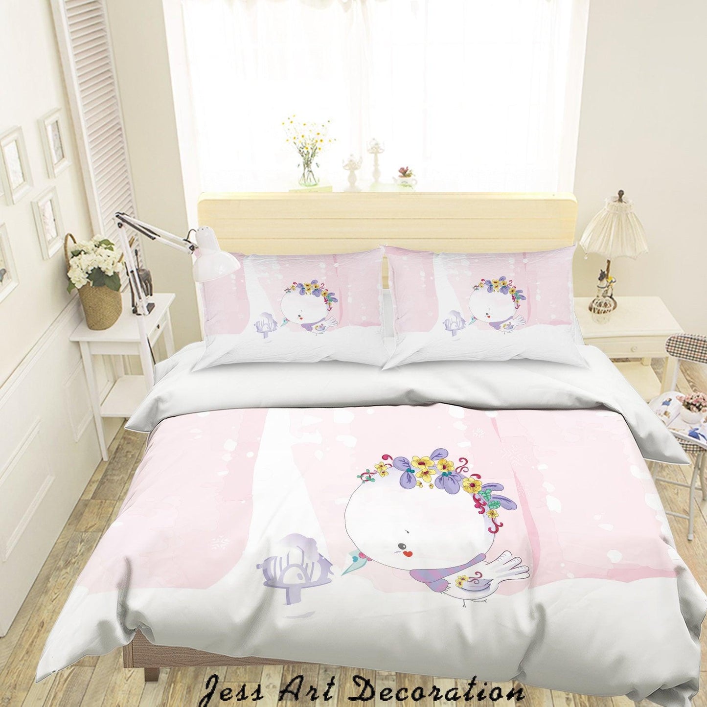 3D Cartoon Bird Mailbox Quilt Cover Set Bedding Set Duvet Cover Pillowcases SF65