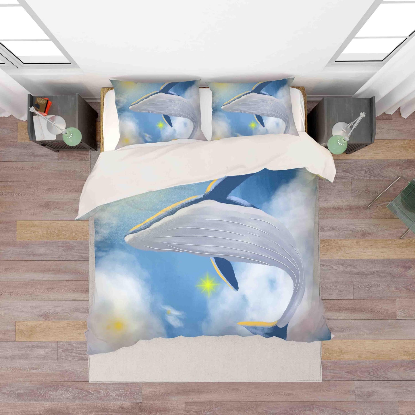 3D Blue Whale Quilt Cover Set Bedding Set Pillowcases 18
