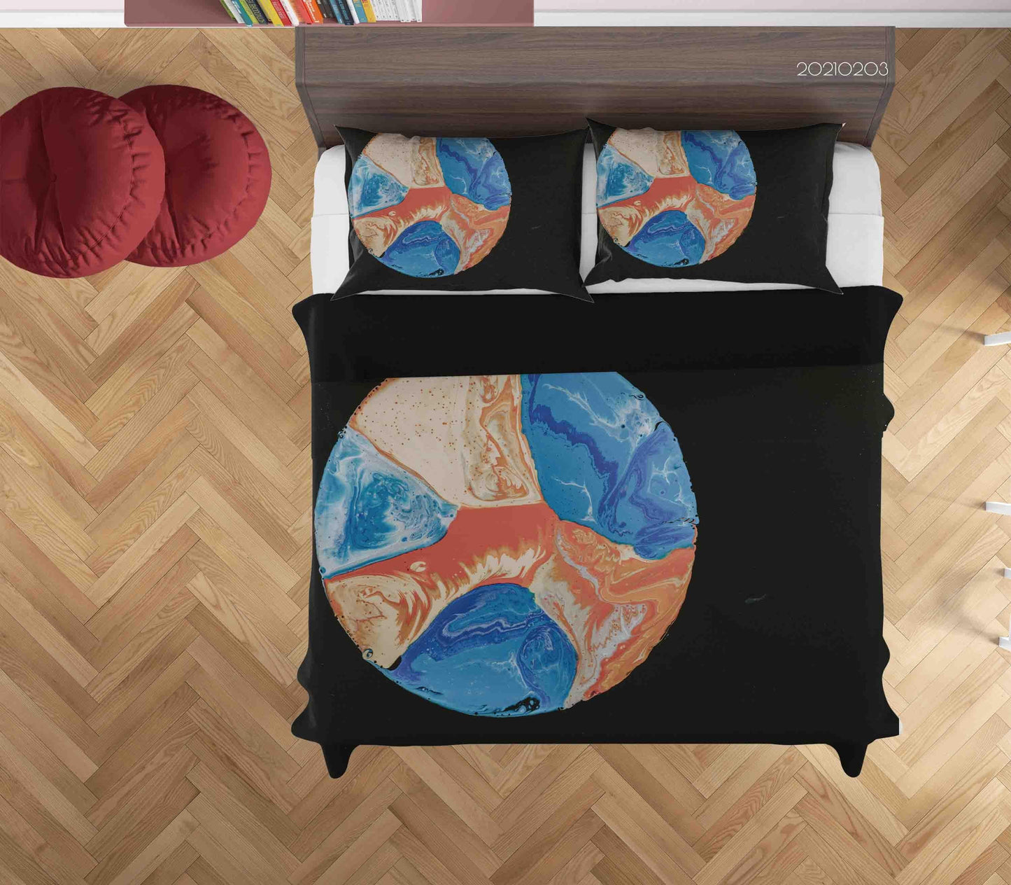 3D Abstract Marble Texture Quilt Cover Set Bedding Set Duvet Cover Pillowcases 80