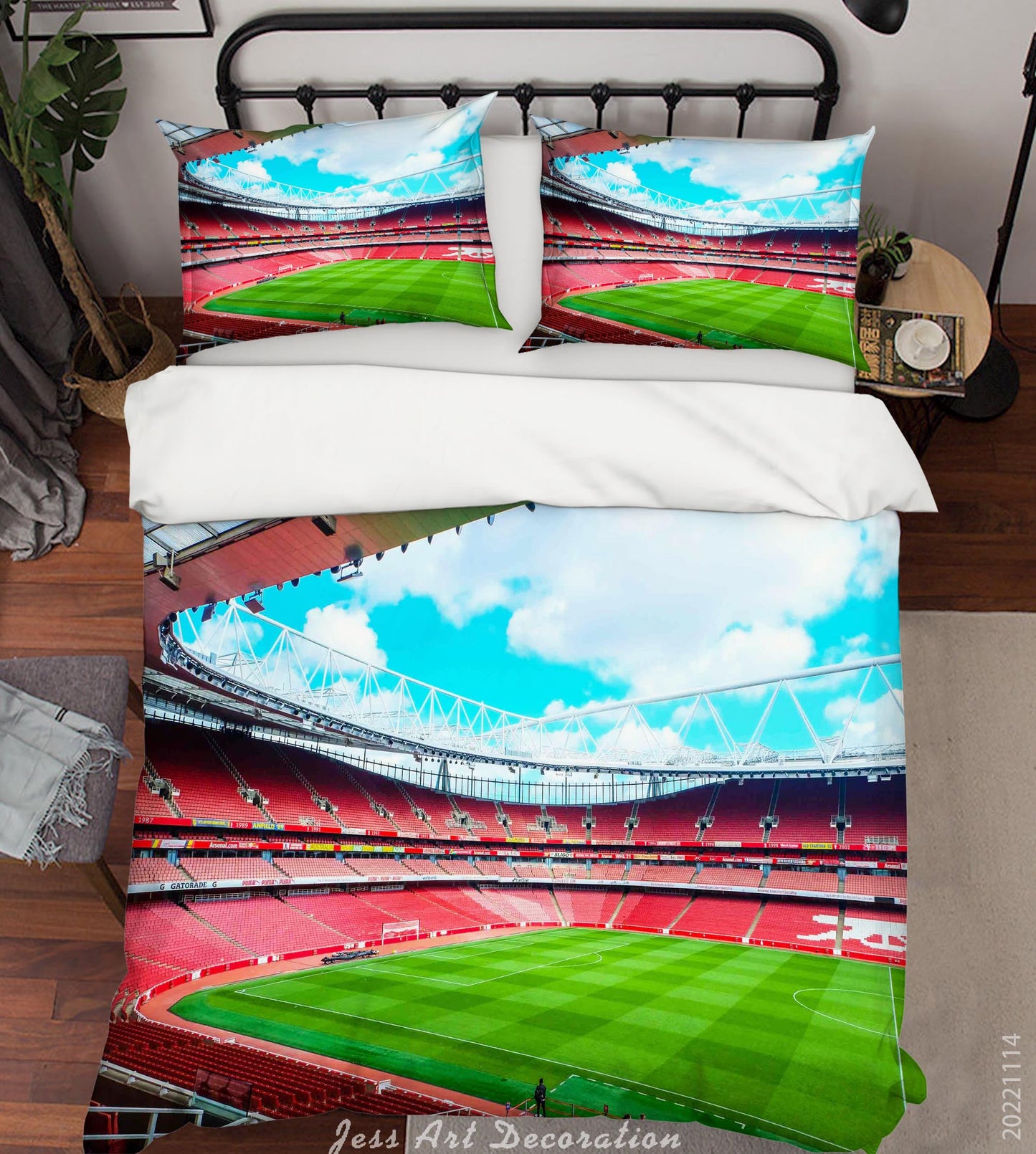 3D Arsenal FC Cloud Sky Spectator Seats Quilt Cover Set Bedding Set Duvet Cover Pillowcase 886