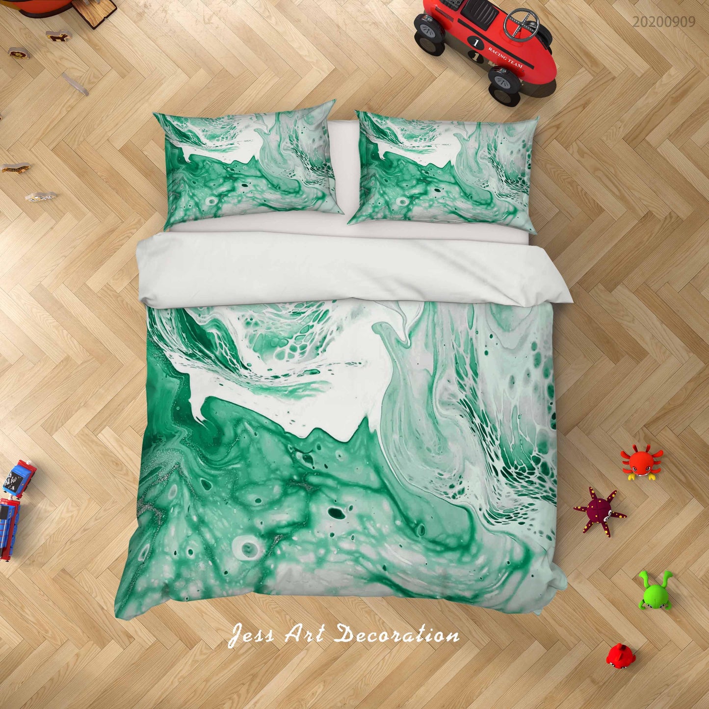 3D Abstract Nature Wave Sea Quilt Cover Set Bedding Set Duvet Cover Pillowcases WJ 6063