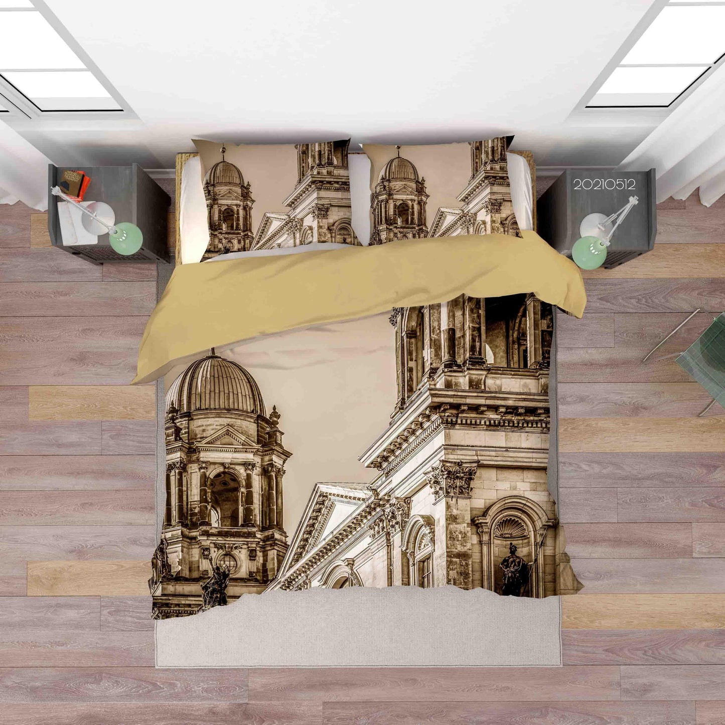 3D Berlin Cathedral Quilt Cover Set Bedding Set Duvet Cover Pillowcases 209