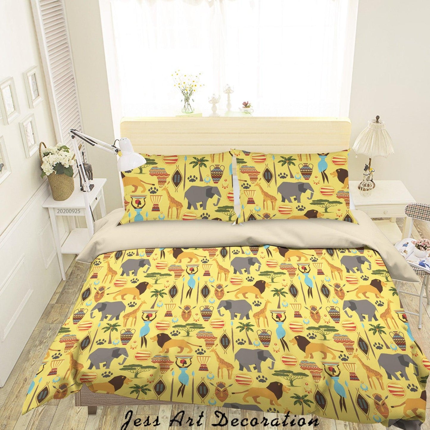 3D Cartoon Animal Pattern Quilt Cover Set Bedding Set Duvet Cover Pillowcases WJ 6429