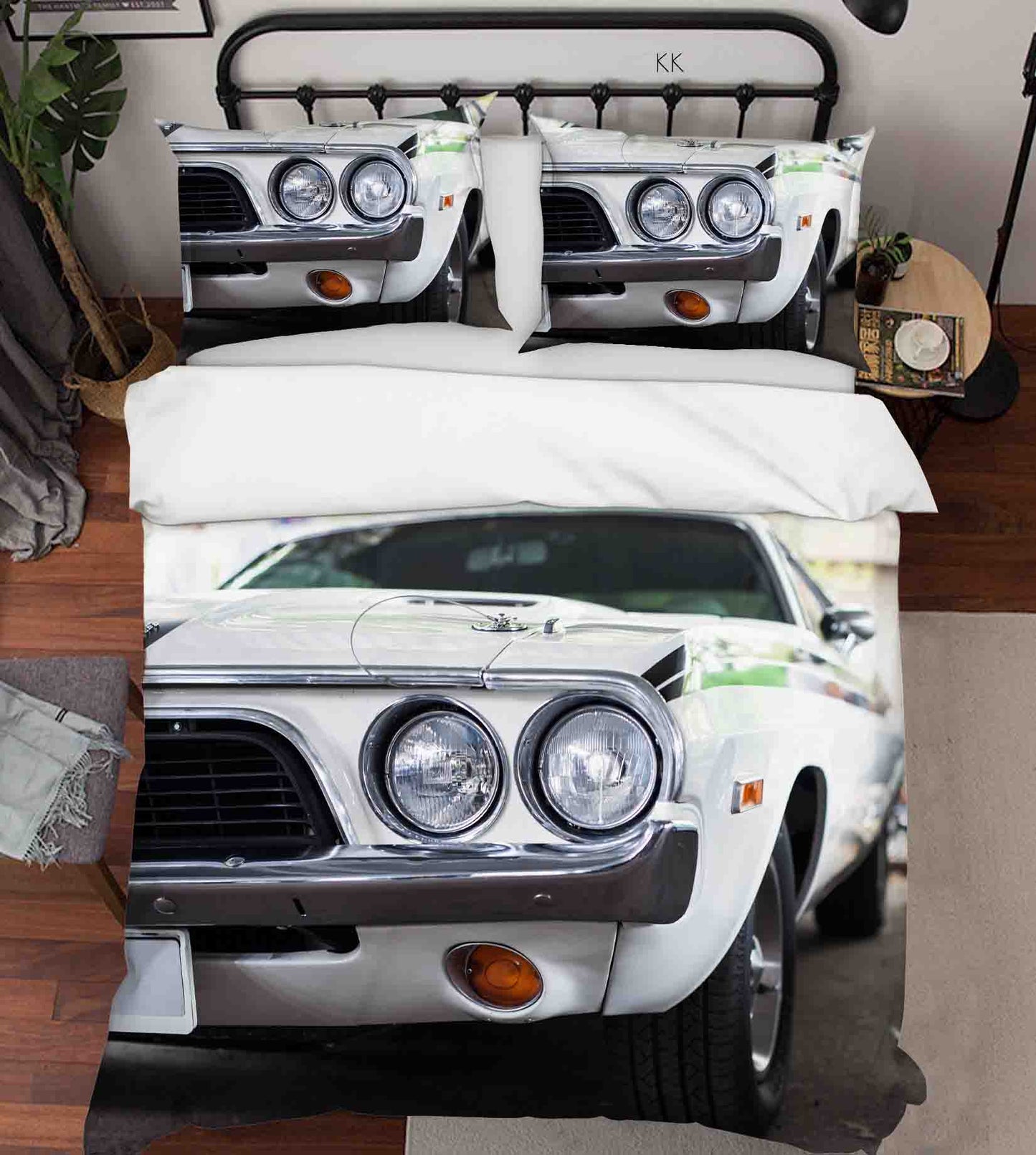 3D Automative Lighting Tyre White Quilt Cover Set Bedding Set Duvet Cover Pillowcase 376