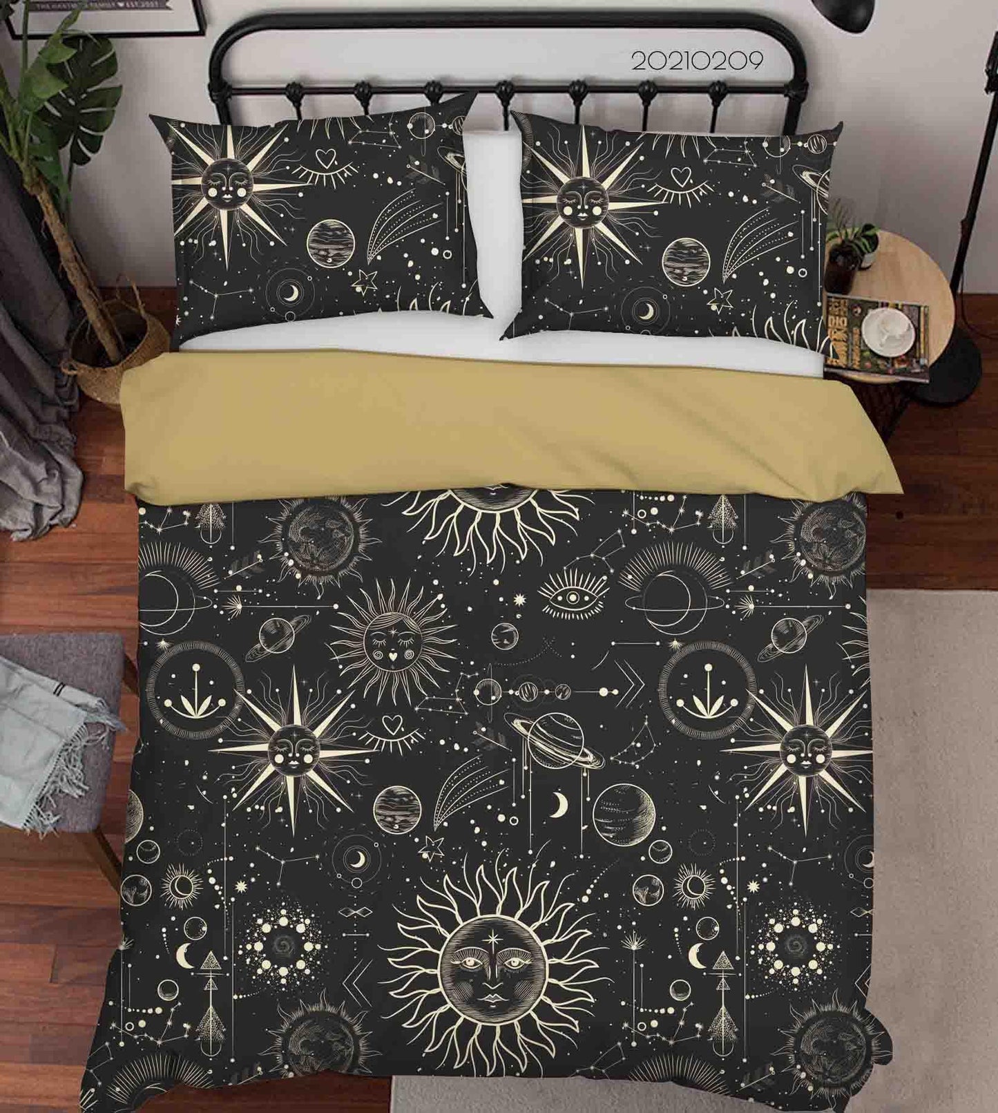 3D Black Space Solar System Quilt Cover Set Bedding Set Duvet Cover Pillowcases 39