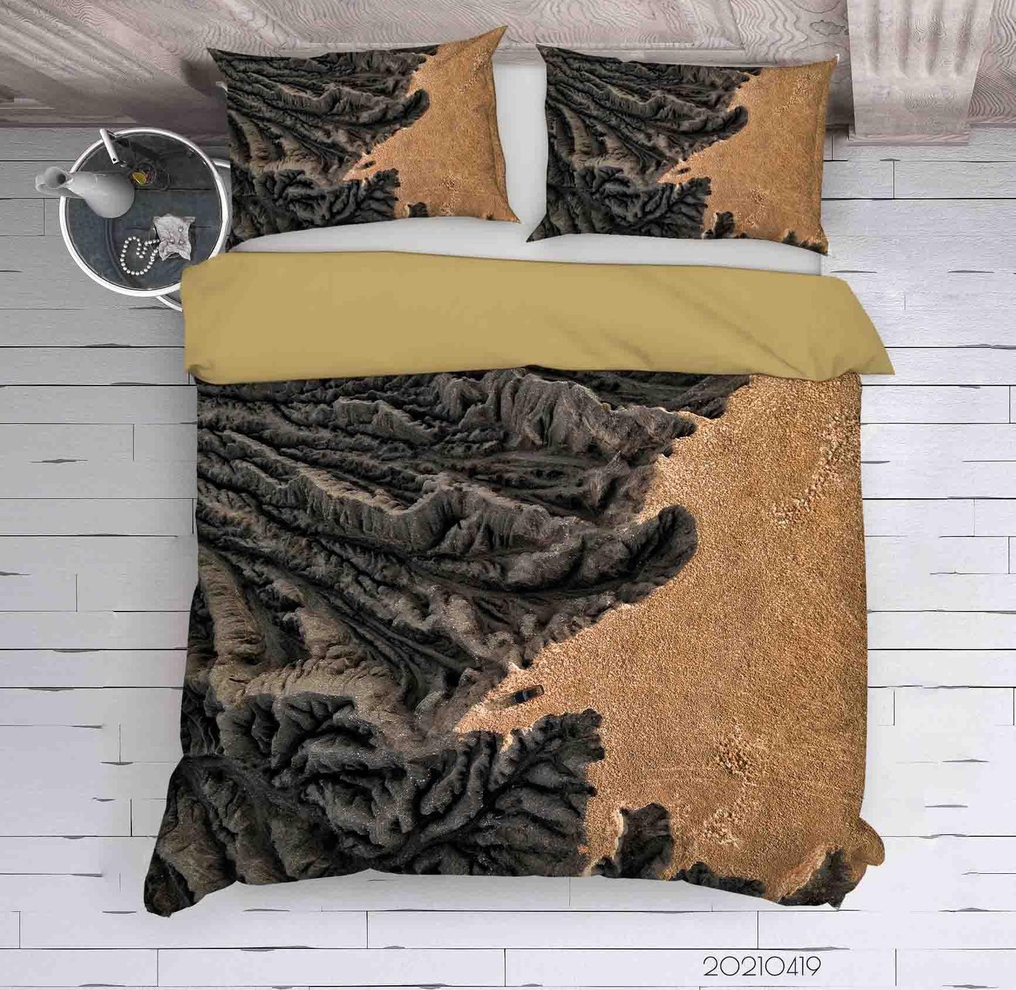 3D Brown Marble Texture Quilt Cover Set Bedding Set Duvet Cover Pillowcases 204