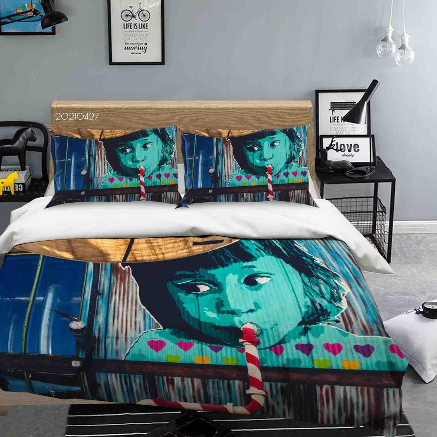 3D Abstract Artist Works Graffiti Quilt Cover Set Bedding Set Duvet Cover Pillowcases 116