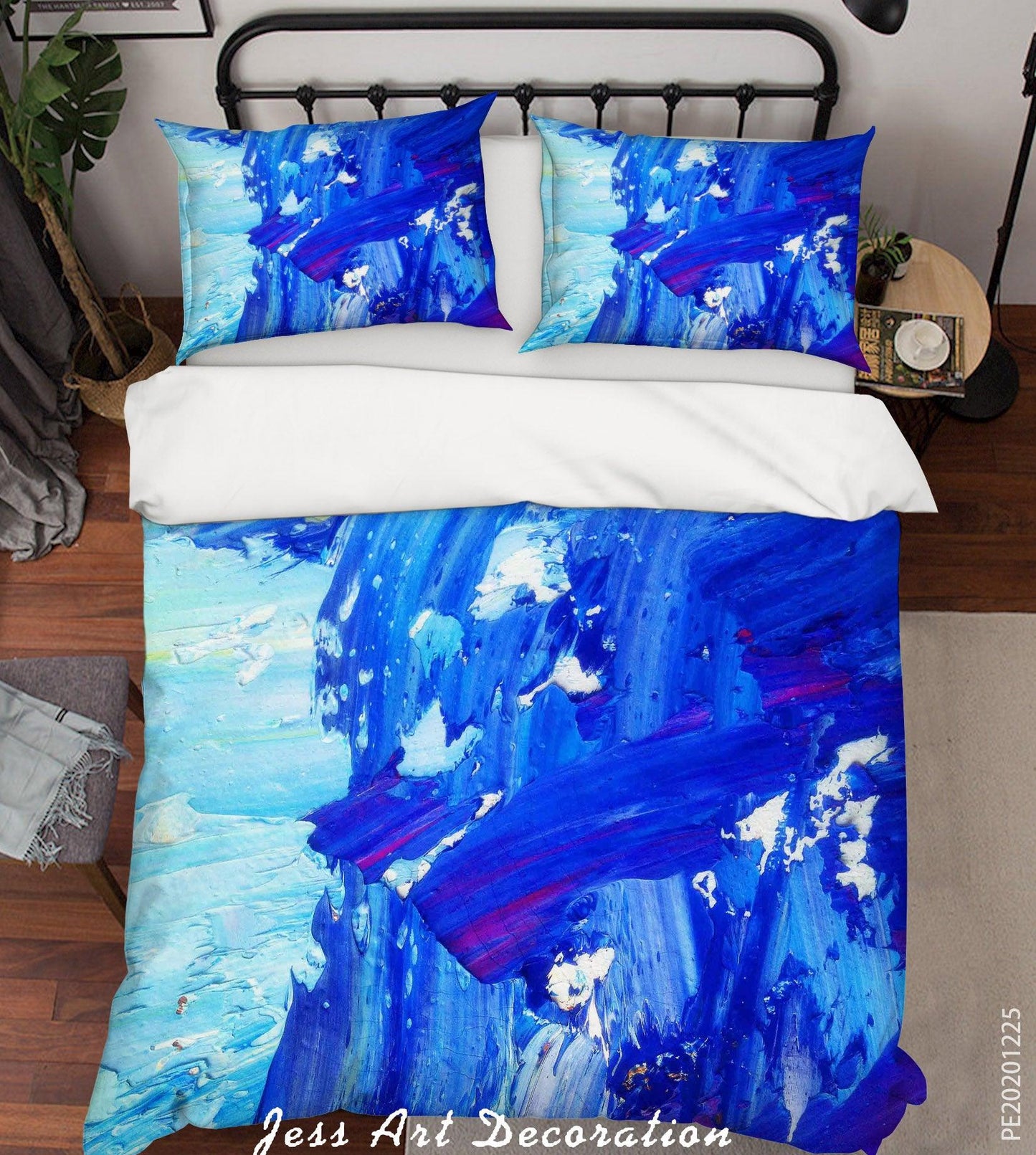 3D Abstract Blue Graffiti Quilt Cover Set Bedding Set Duvet Cover Pillowcases 52