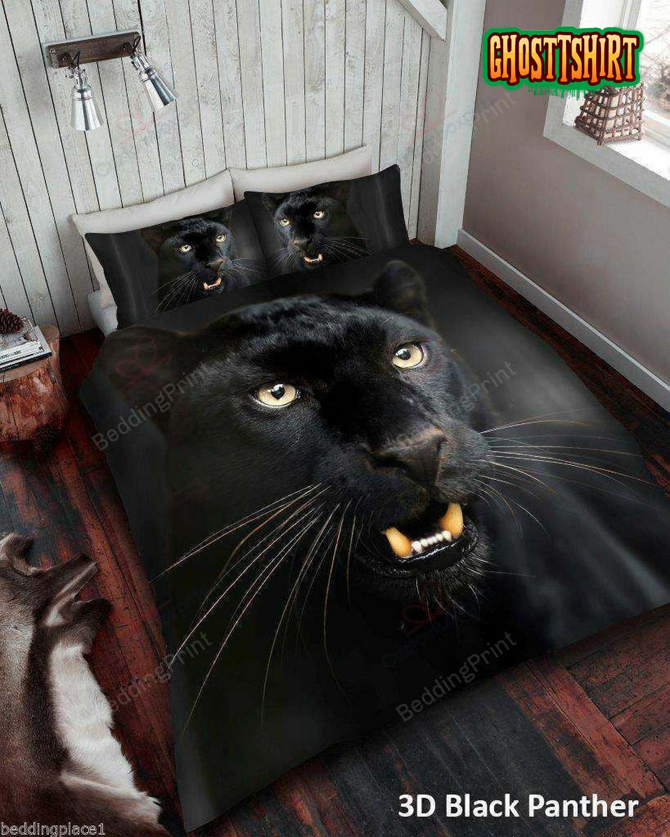 3D Black Horse Bedding Set