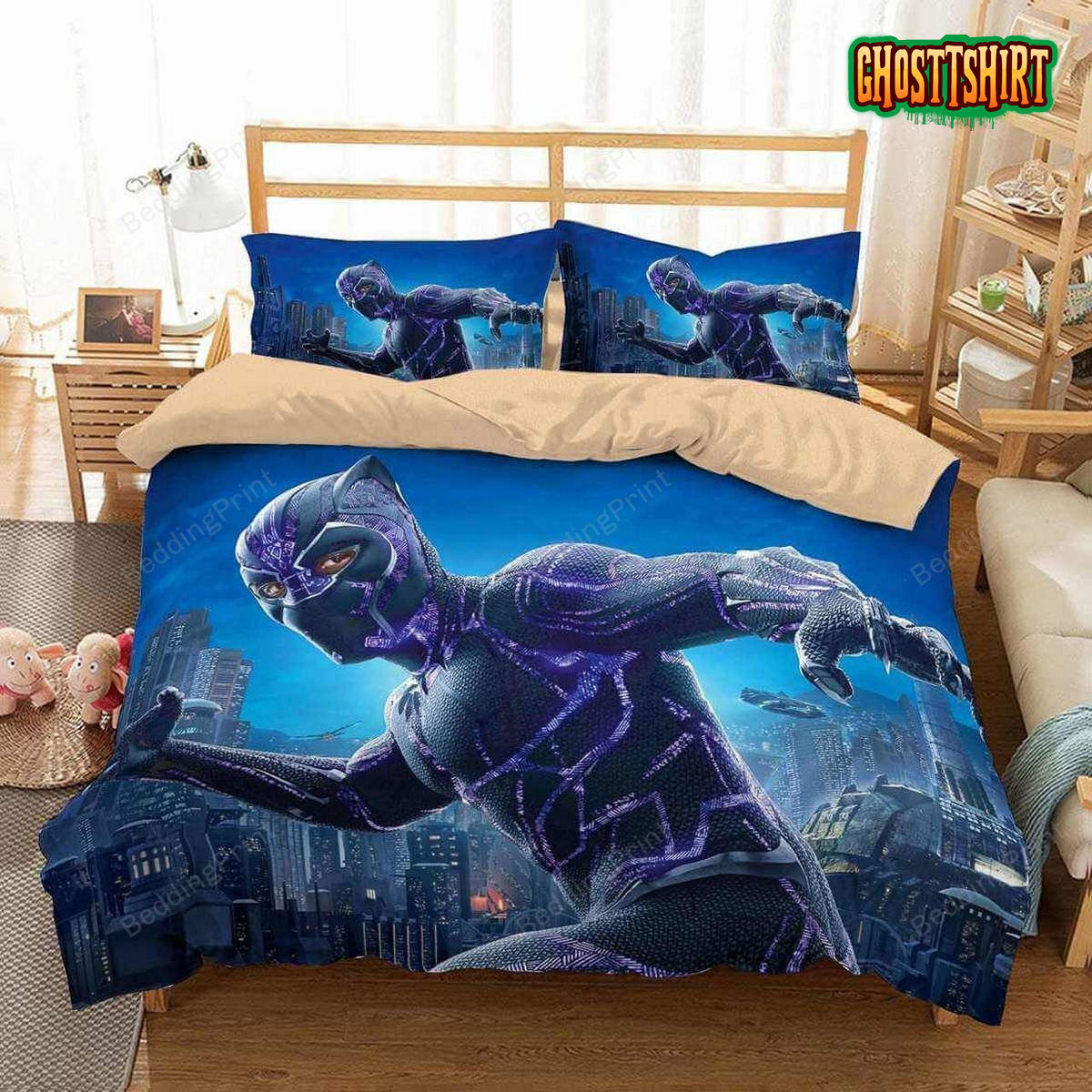 3D Black Panther Duvet Cover Bedding Set
