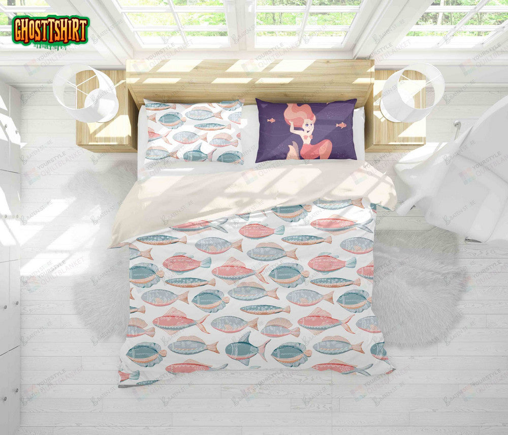 3D Cartoon Fish Bed Sheets Duvet Cover Bedding Set