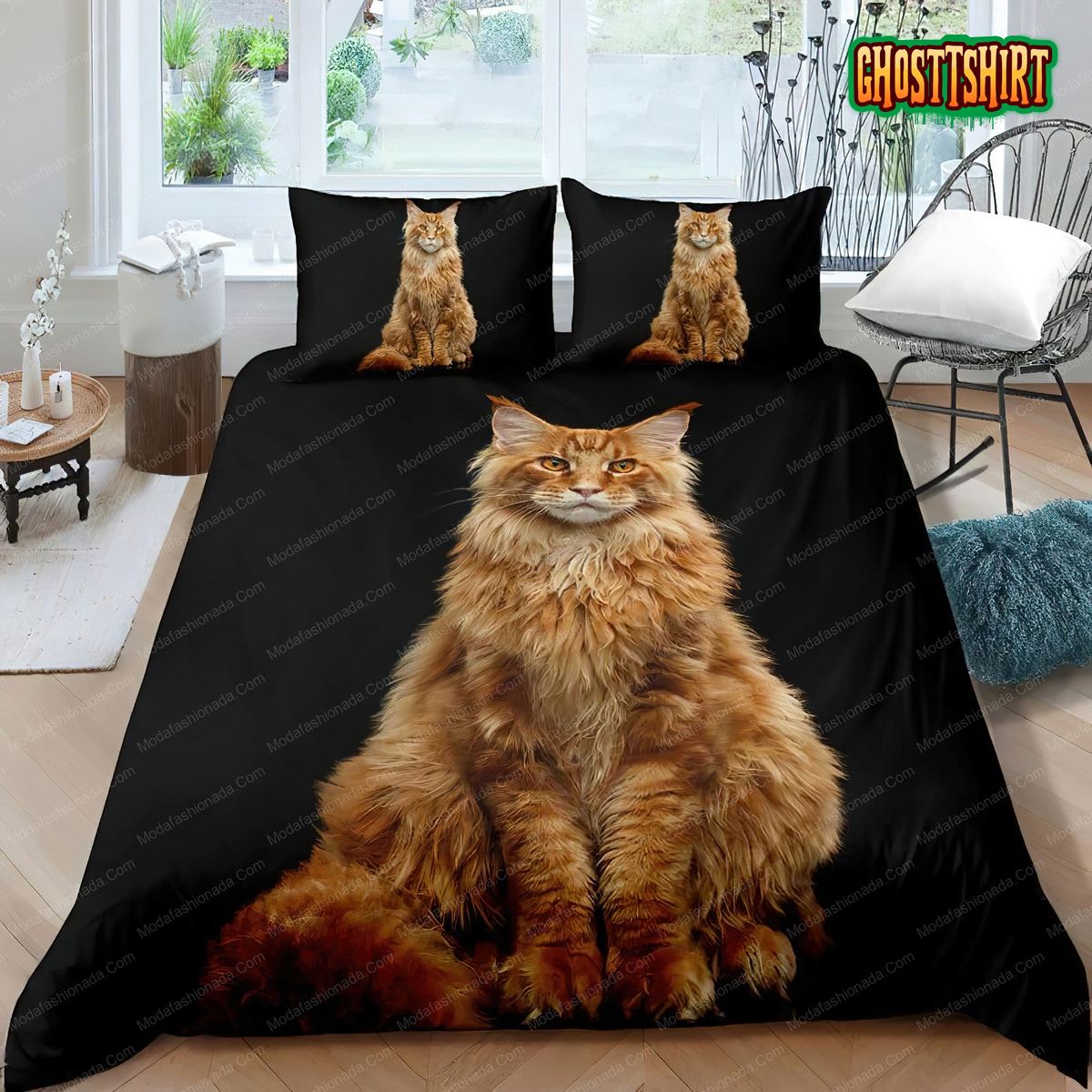 3D Chic Cute Cat Pattern Bedding Set