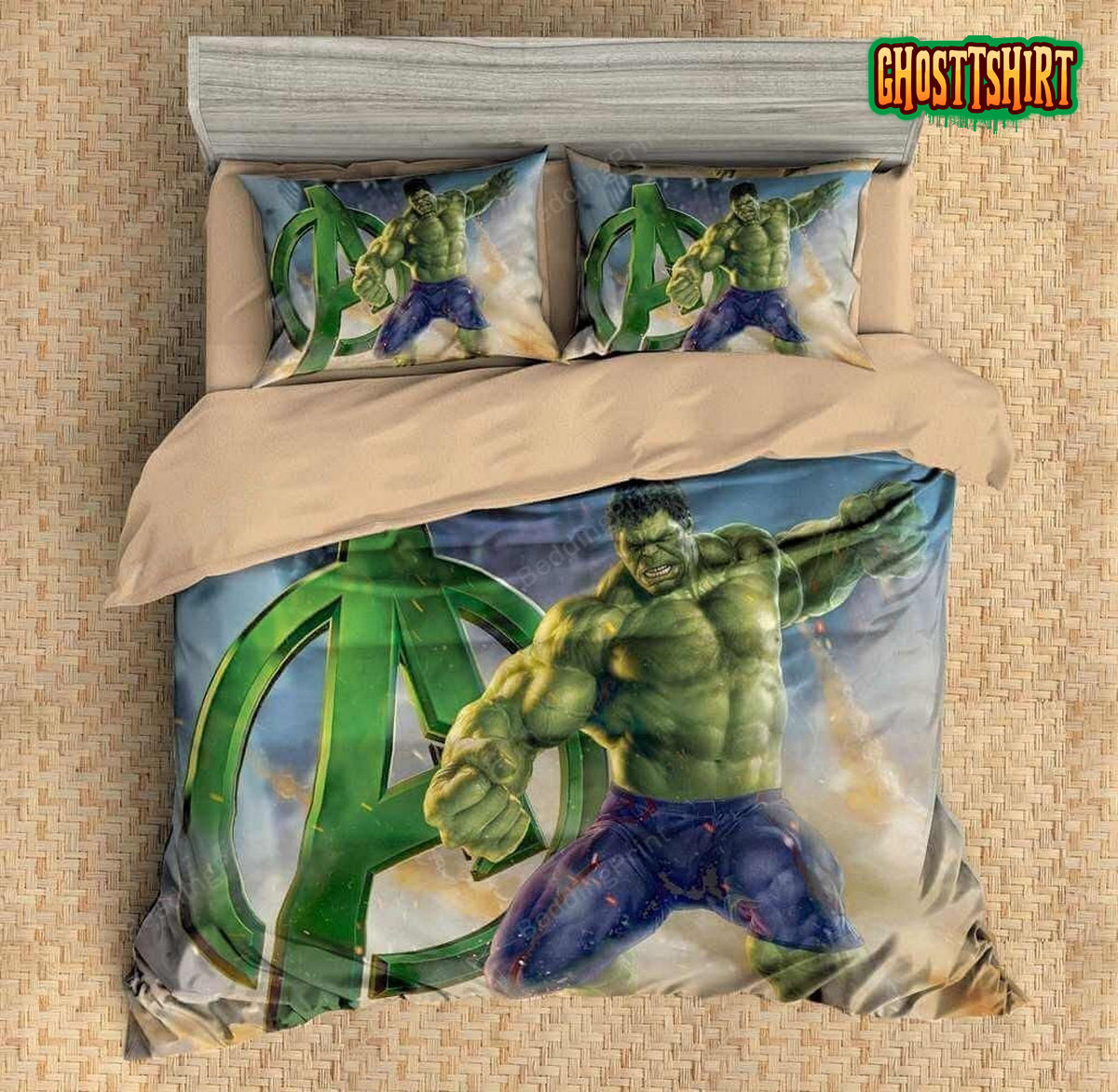 3D Hulk Duvet Cover Bedding Set