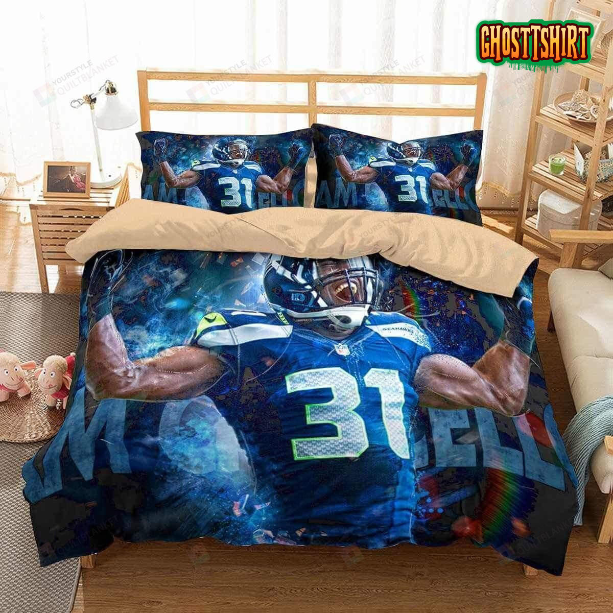 3D Kam Chancellor Seattle Seahawks Duvet Cover Bedding Set