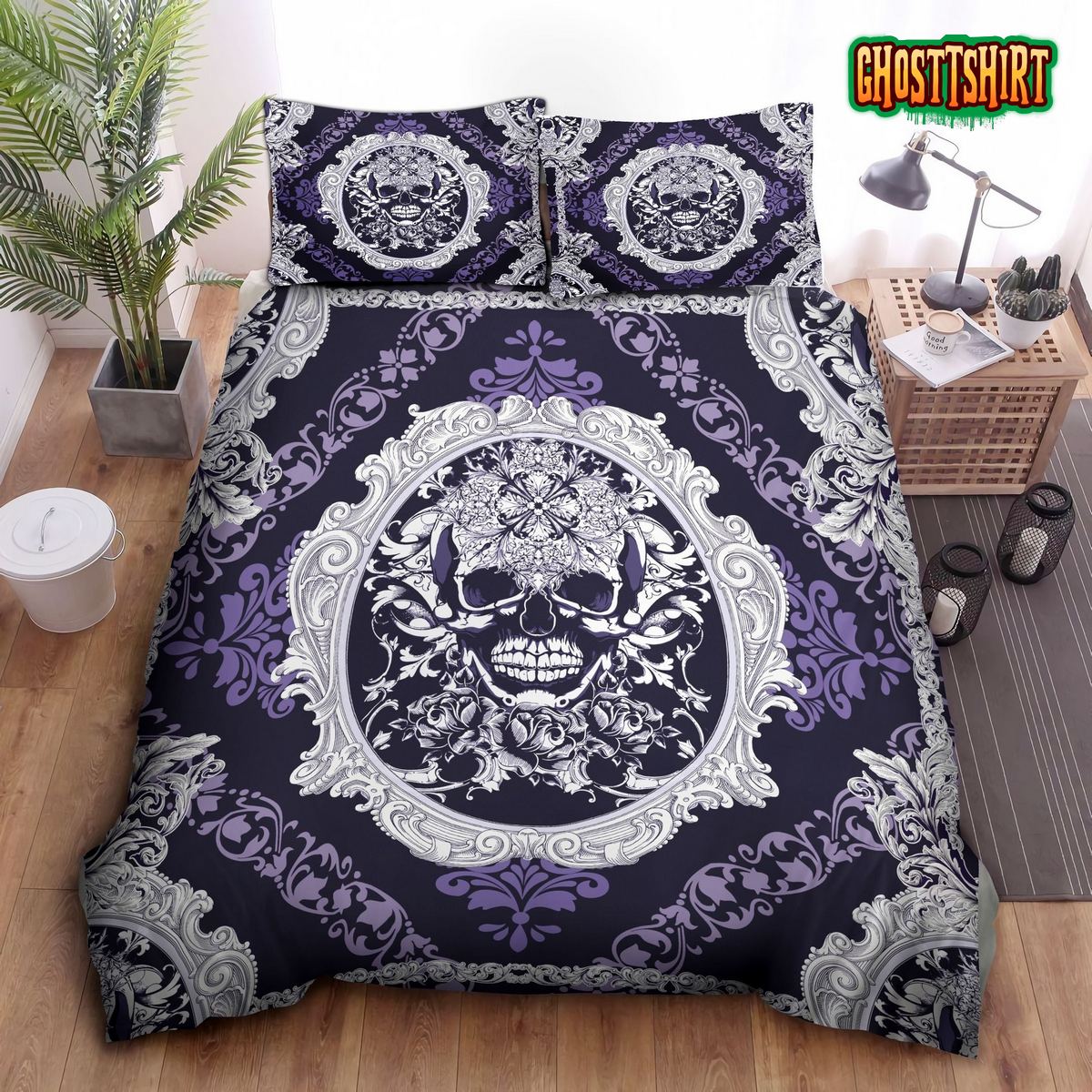 3D Mandala Victorian Skull Bed Sheets Duvet Cover Bedding Set