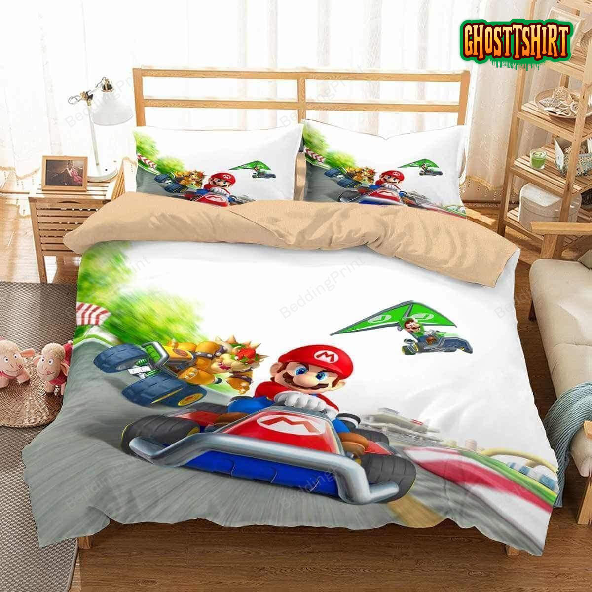 3D Mario Kart Duvet Cover Bedding Set