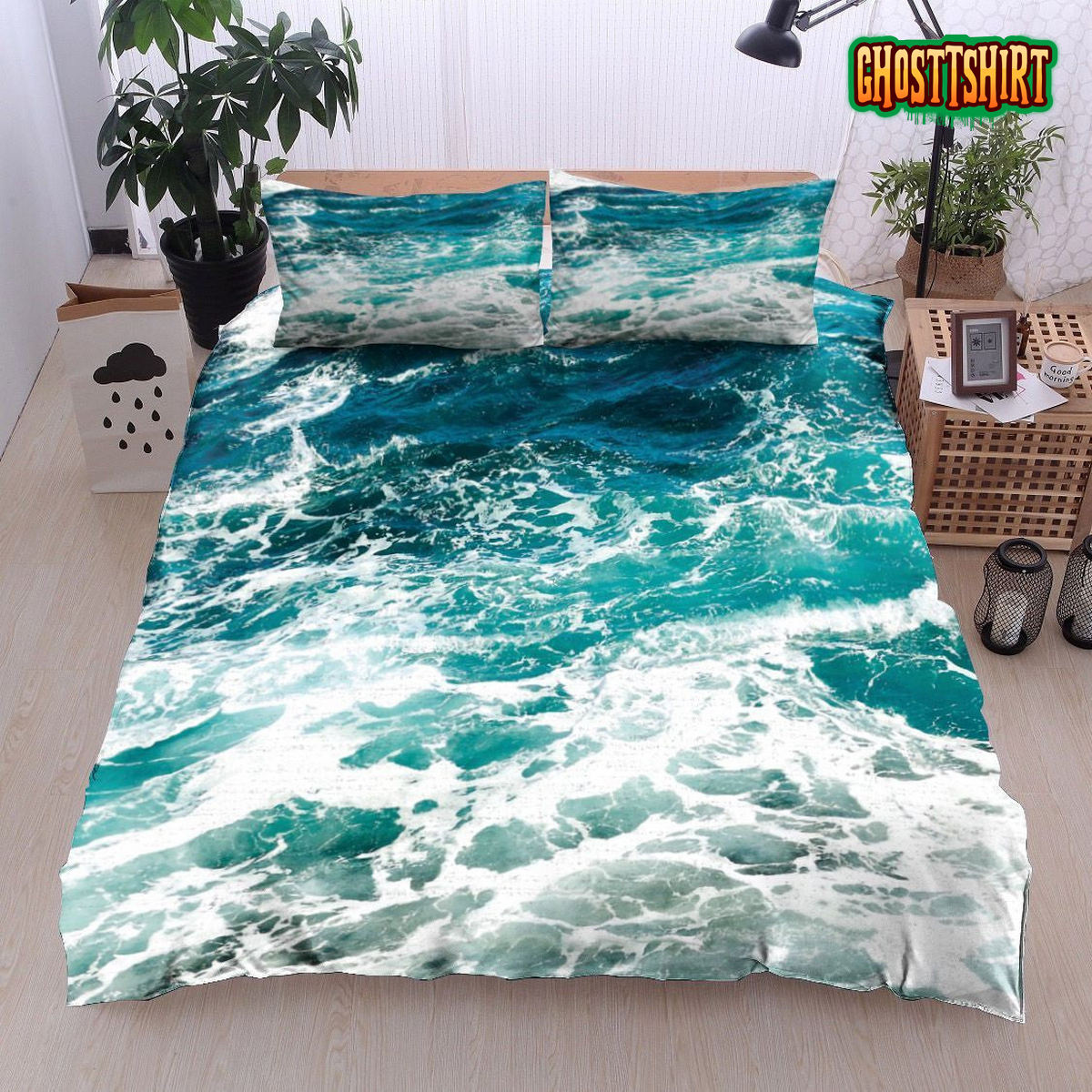 3D Ocean Wave Bed Sheets Spread Duvet Cover Bedding Set