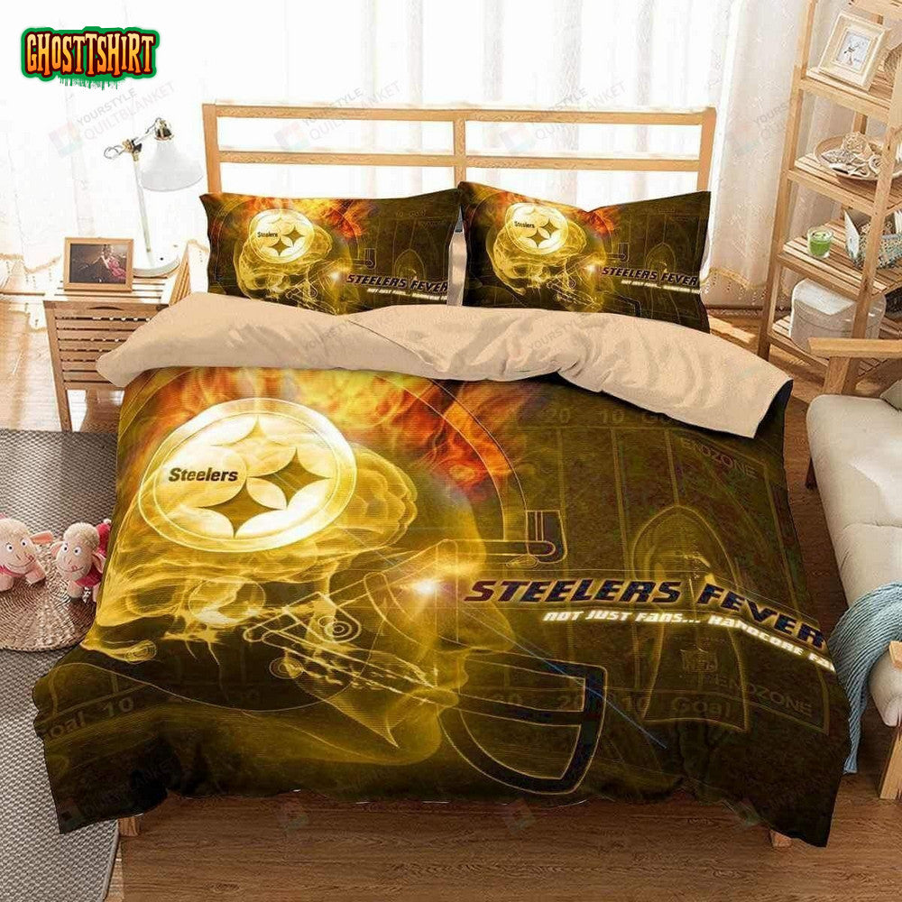 3D Pittsburgh Steelers Duvet Cover Bedding Set Ver 2