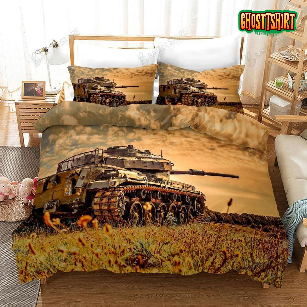 3D Tank Bed Sheets Duvet Cover Bedding Set