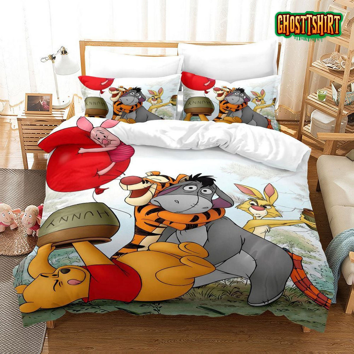 3D Winnie The Pooh And Friends Bedding Set