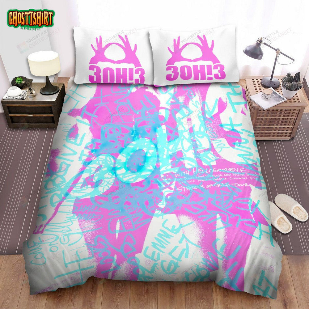 3oh!3 Art Poster Bed Sheets Spread Comforter Duvet Cover Bedding Set