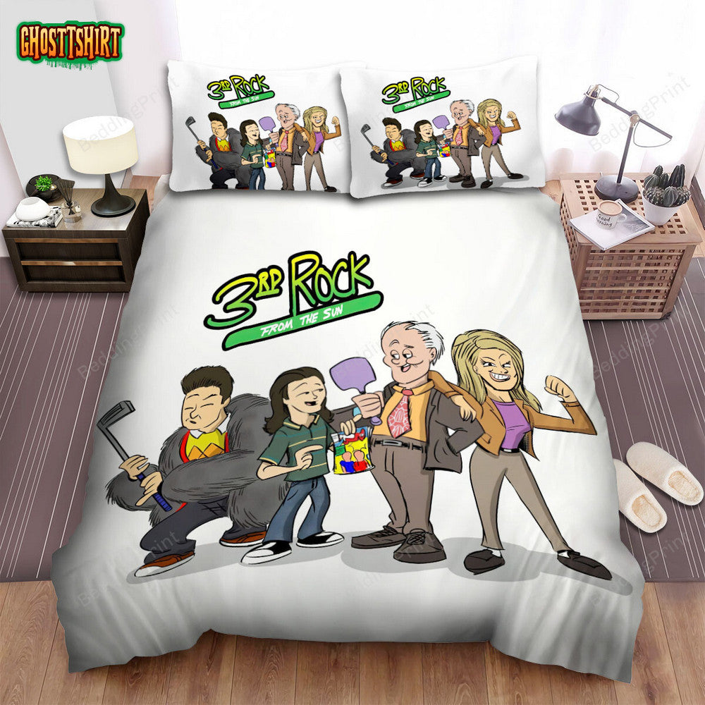 3rd Rock From The Sun Movie Art Bed Sheets Duvet Cover Bedding Set