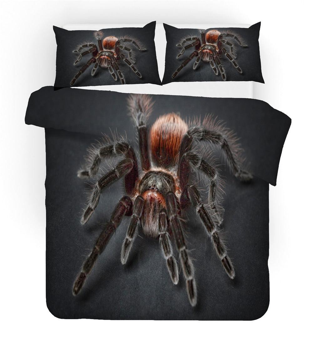 3D Animal Spider Black Quilt Cover Set Bedding Set Duvet Cover Pillowcases 96