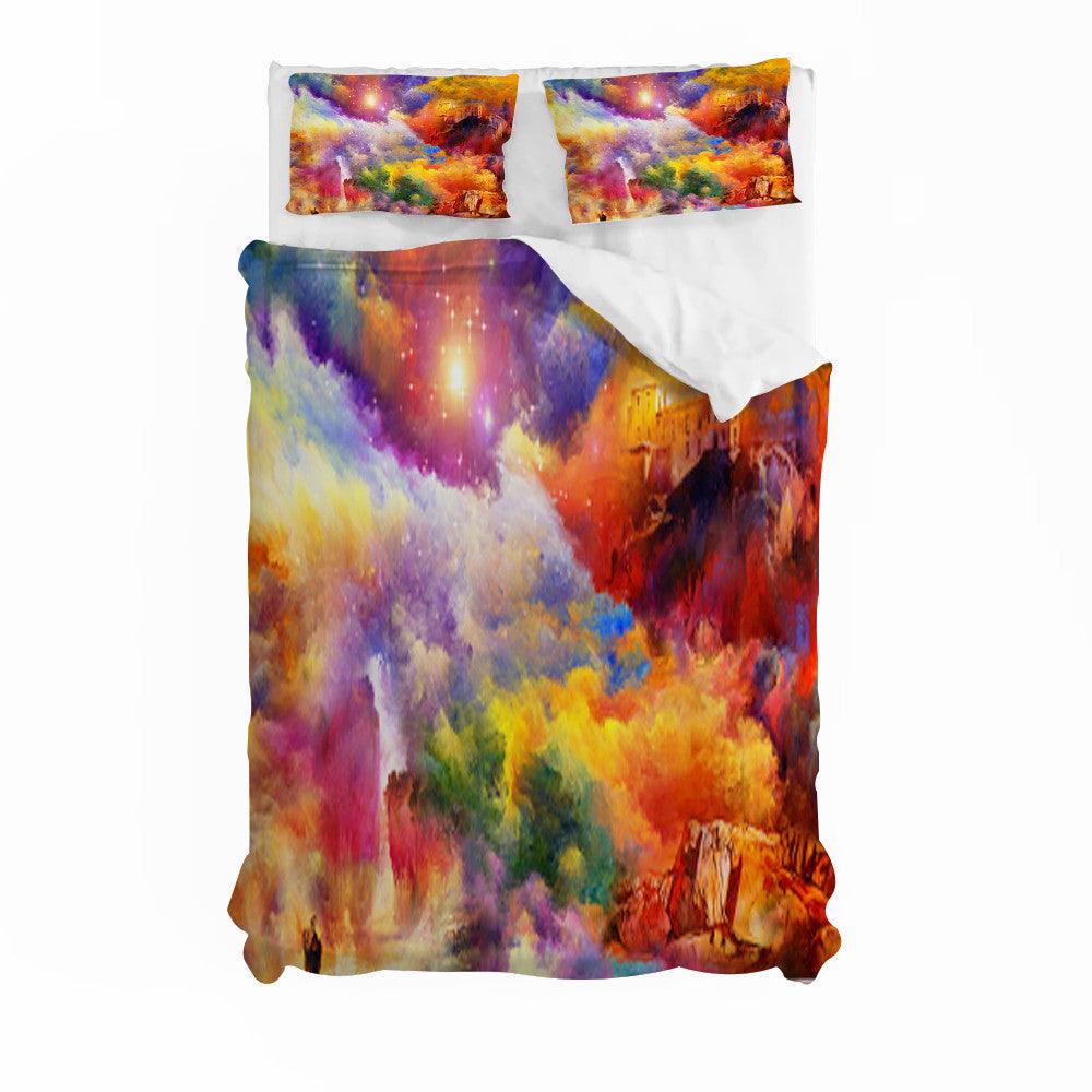 3D Artistic Color Cloud Quilt Cover Set Bedding Set Duvet Cover Pillowcases 182