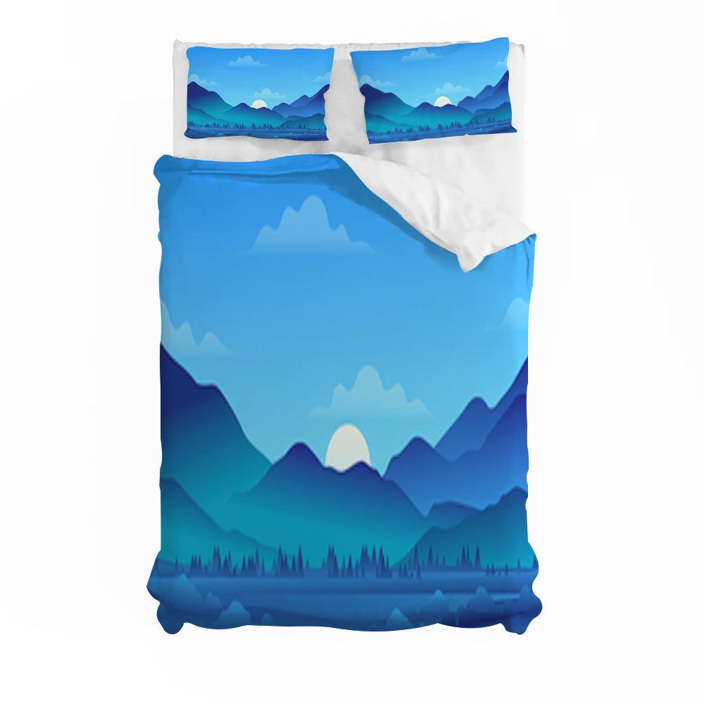 3D Blue Sky Forest Mountain Nature Landscape Quilt Cover Set Bedding Set Duvet Cover Pillowcases 26