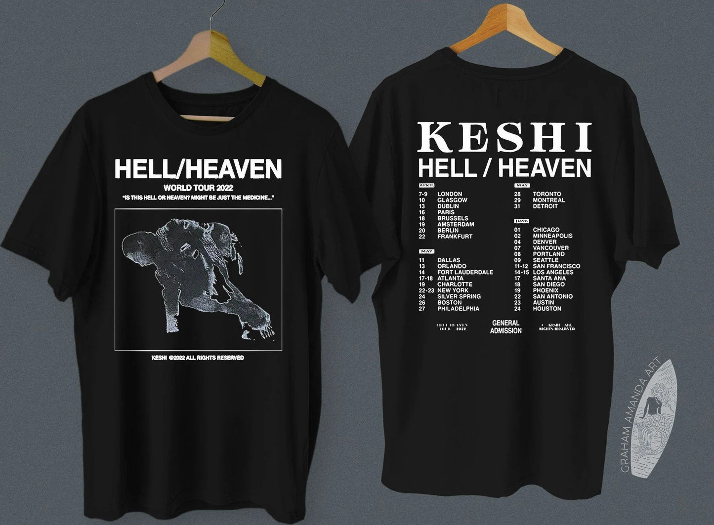Keshi Hell Heaven World Tour 2022 Shirt, Keshi Tour 2022 Shirt