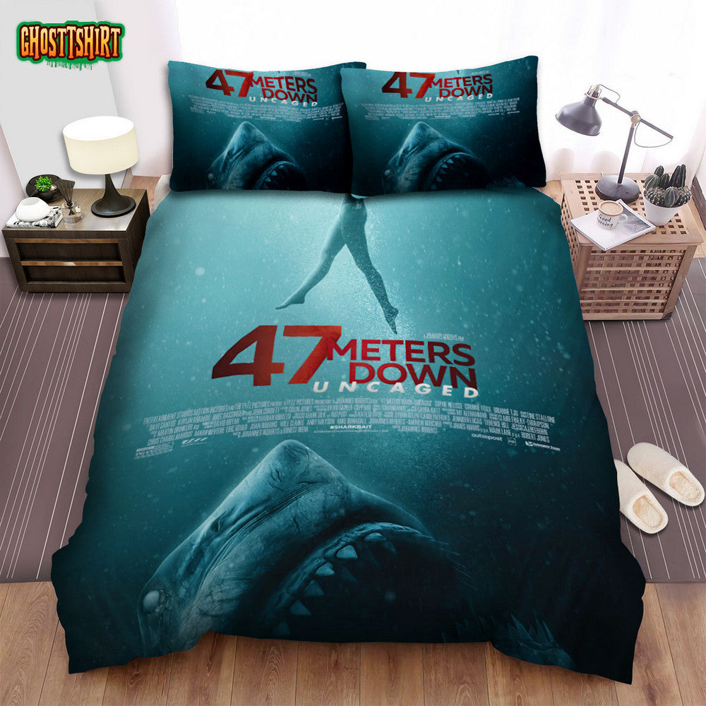 47 Meters Down Movie Poster Bed Sheets Spread Comforter Duvet Cover Bedding Set Ver 9