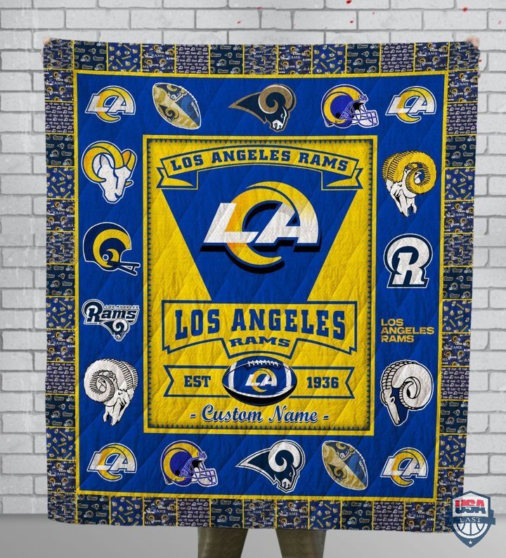 NFL Los Angeles Rams Custom Name Logo History Bedding Set