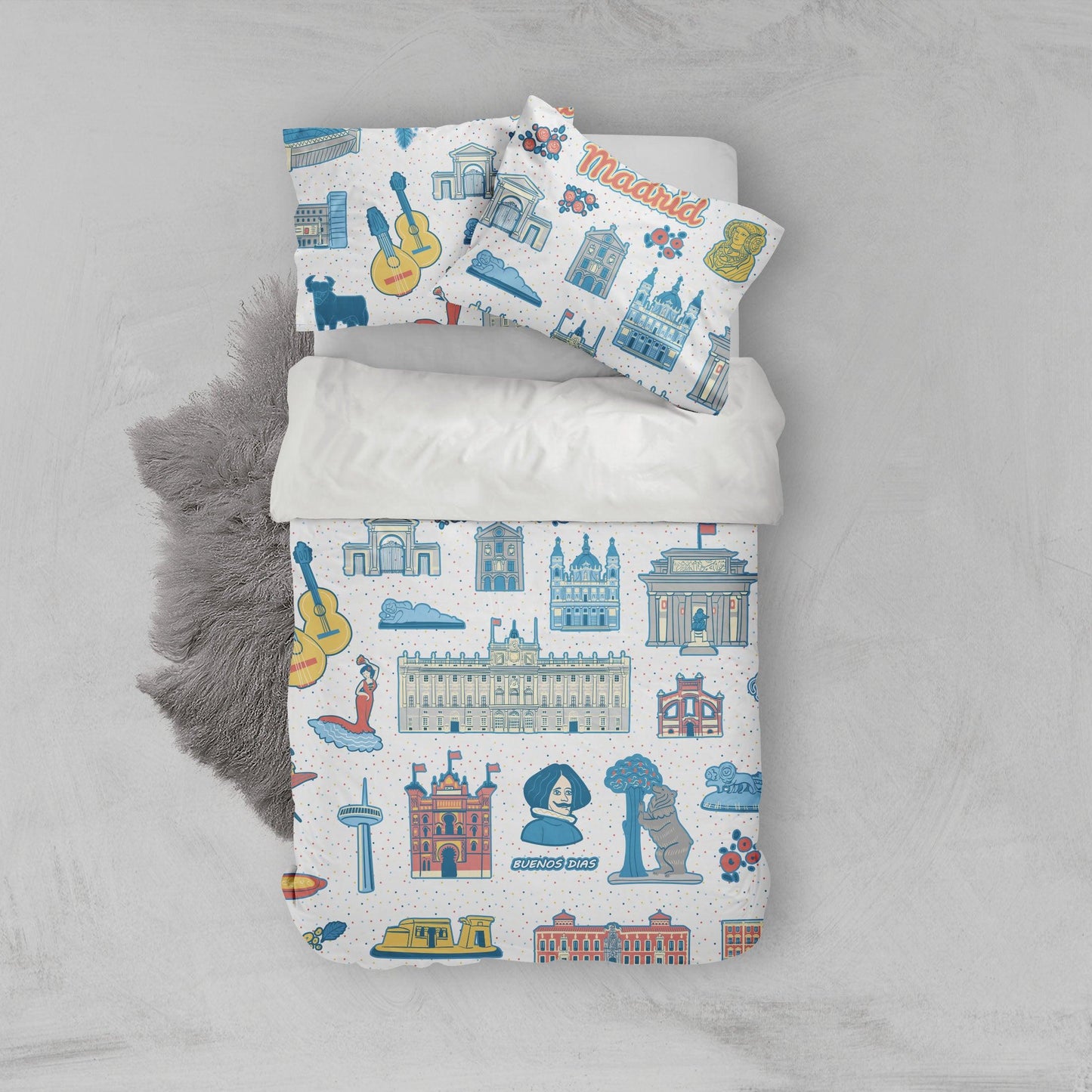 3D Cartoon Building Quilt Cover Set Bedding Set Pillowcases 175