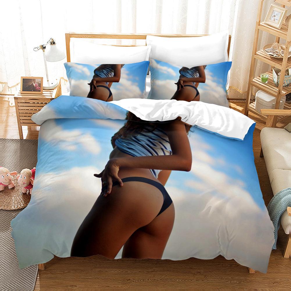 3D Bikini Girl Quilt Cover Set Bedding Set Duvet Cover Pillowcases A031 LQH