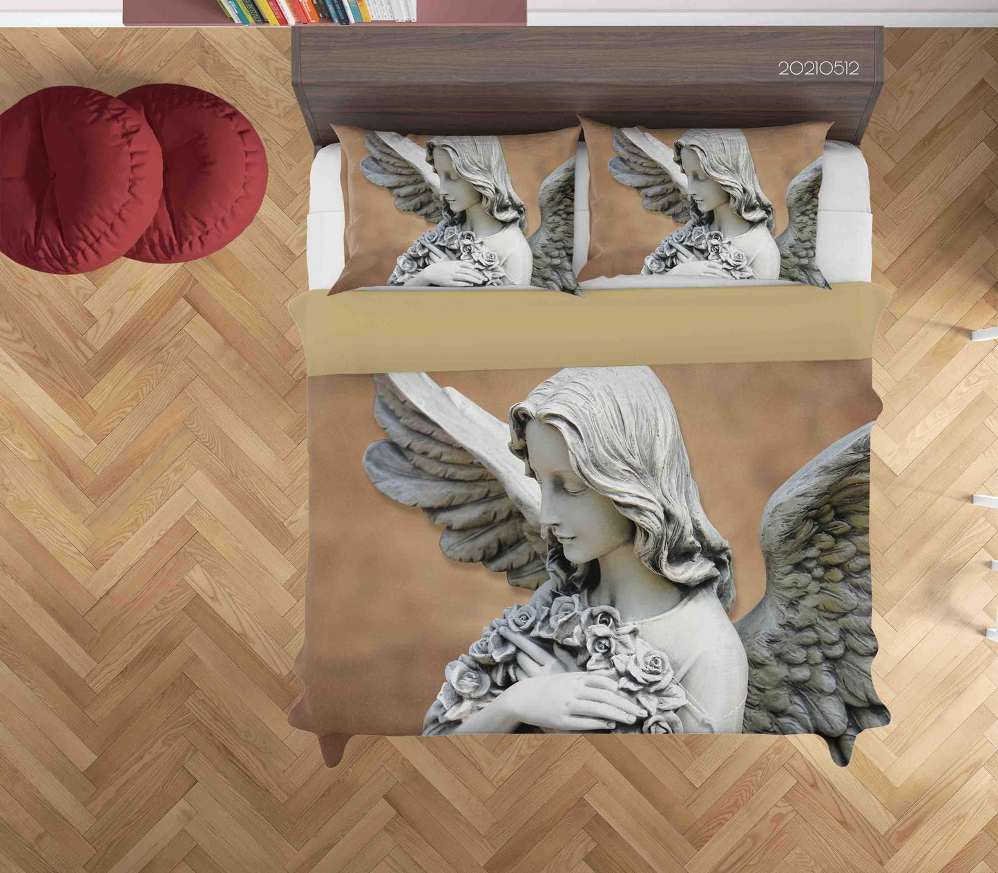 3D Art Angel Sculpture Quilt Cover Set Bedding Set Duvet Cover Pillowcases 201