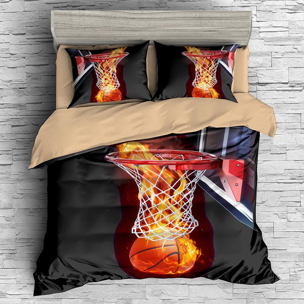 3D Basketball Flame Quilt Cover Set Bedding Set Pillowcases 59