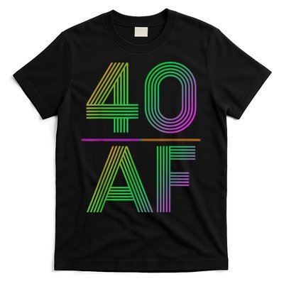 40 Af Vintage 40th Birthday Funny Gift T-Shirt