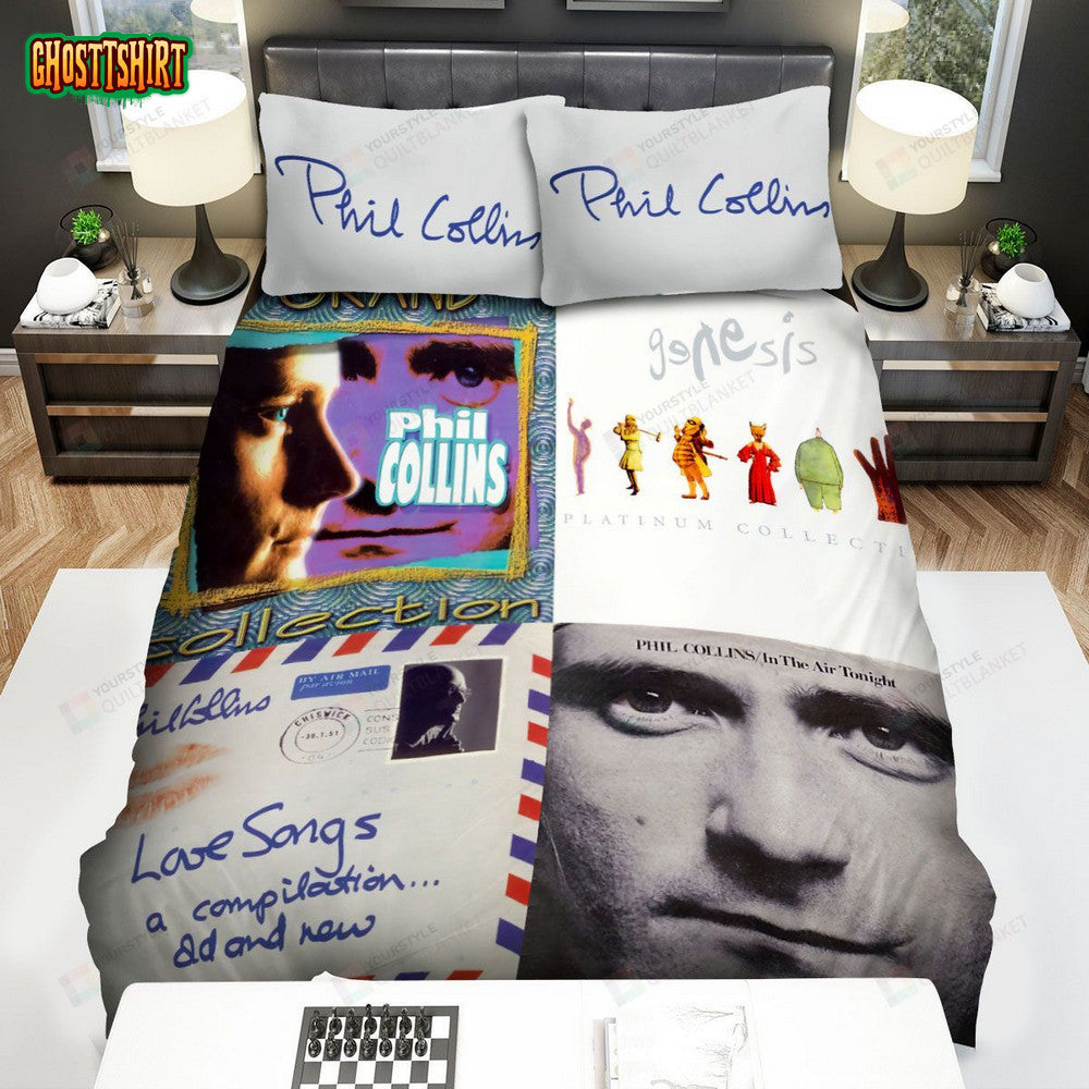 4in1 Album Phil Collins Bed Sheets Spread Comforter Duvet Cover Bedding Set