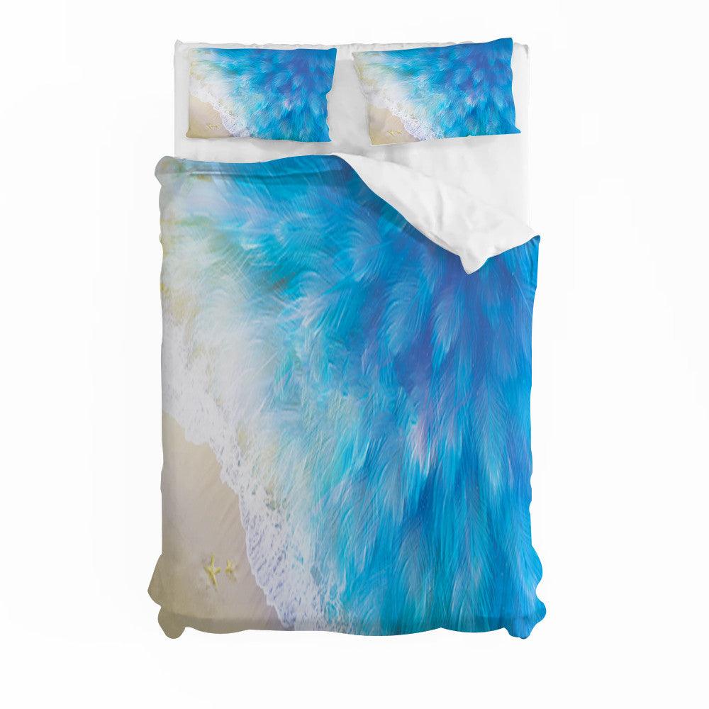 3D Blue Beach Landscape Quilt Cover Set Bedding Set Duvet Cover Pillowcases 161