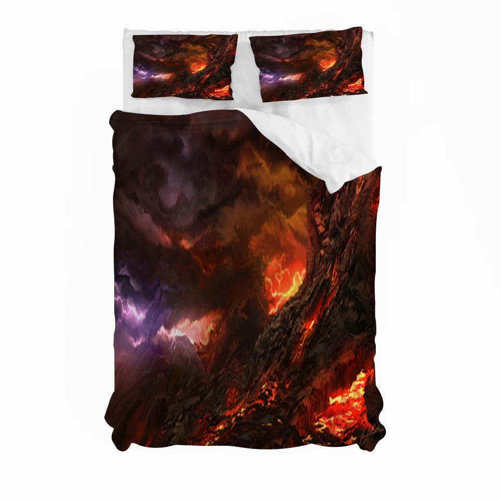 3D Abstract Lava Quilt Cover Set Bedding Set Duvet Cover Pillowcases 151